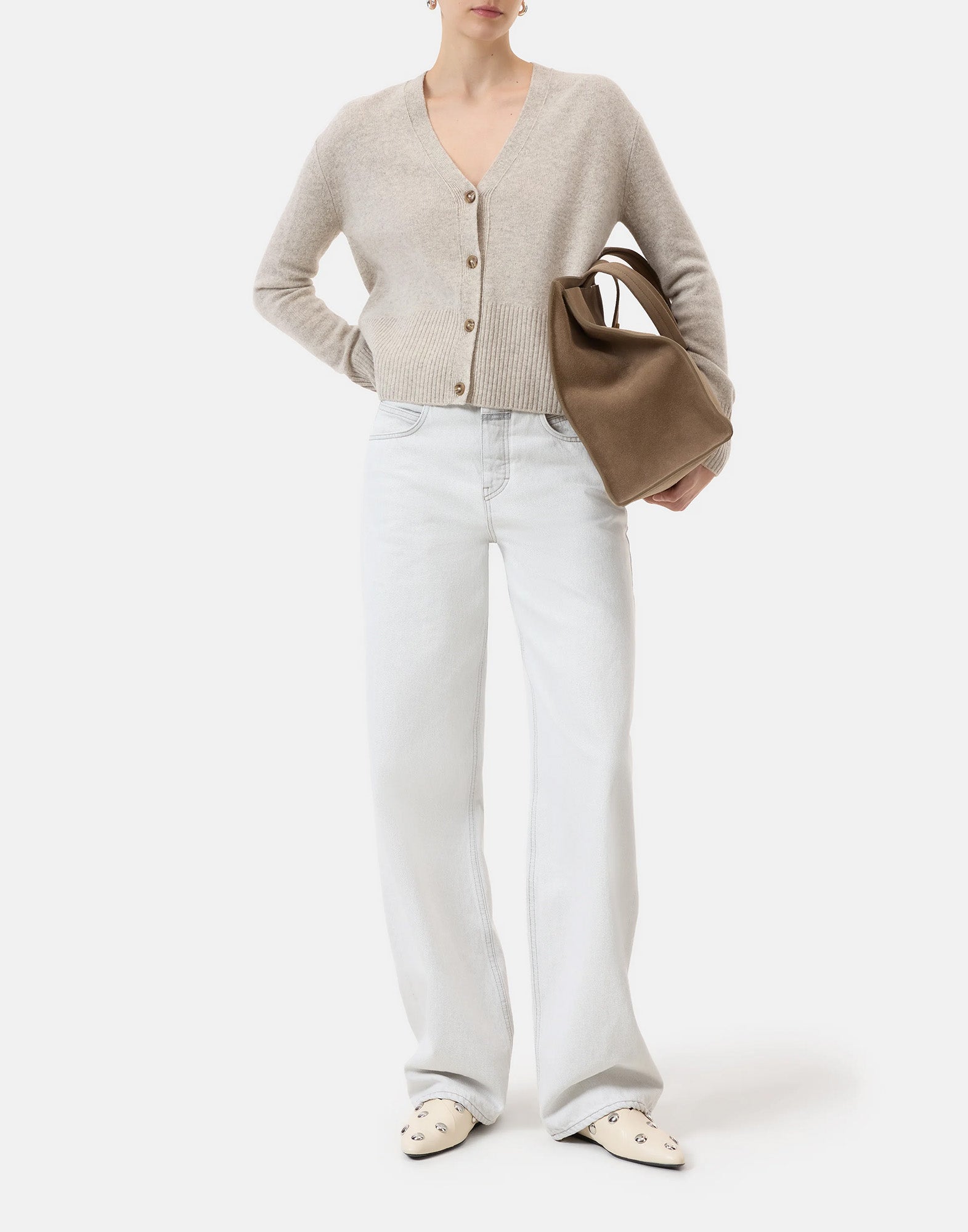 CLOSED Cardigan in Lana Merino Extra Fine Beige