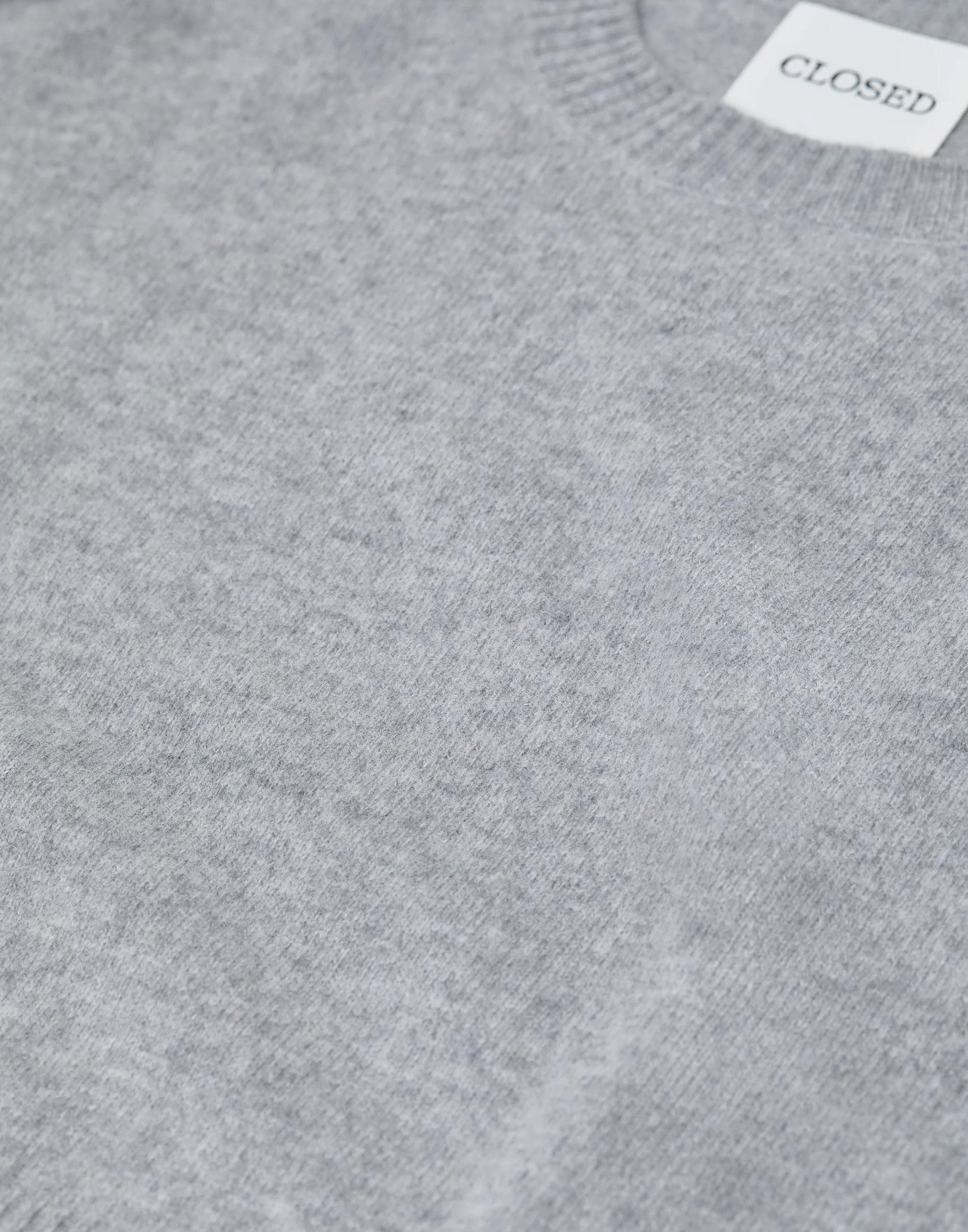 CLOSED Maglione in Lana Merino con Maniche Ampie Grigio