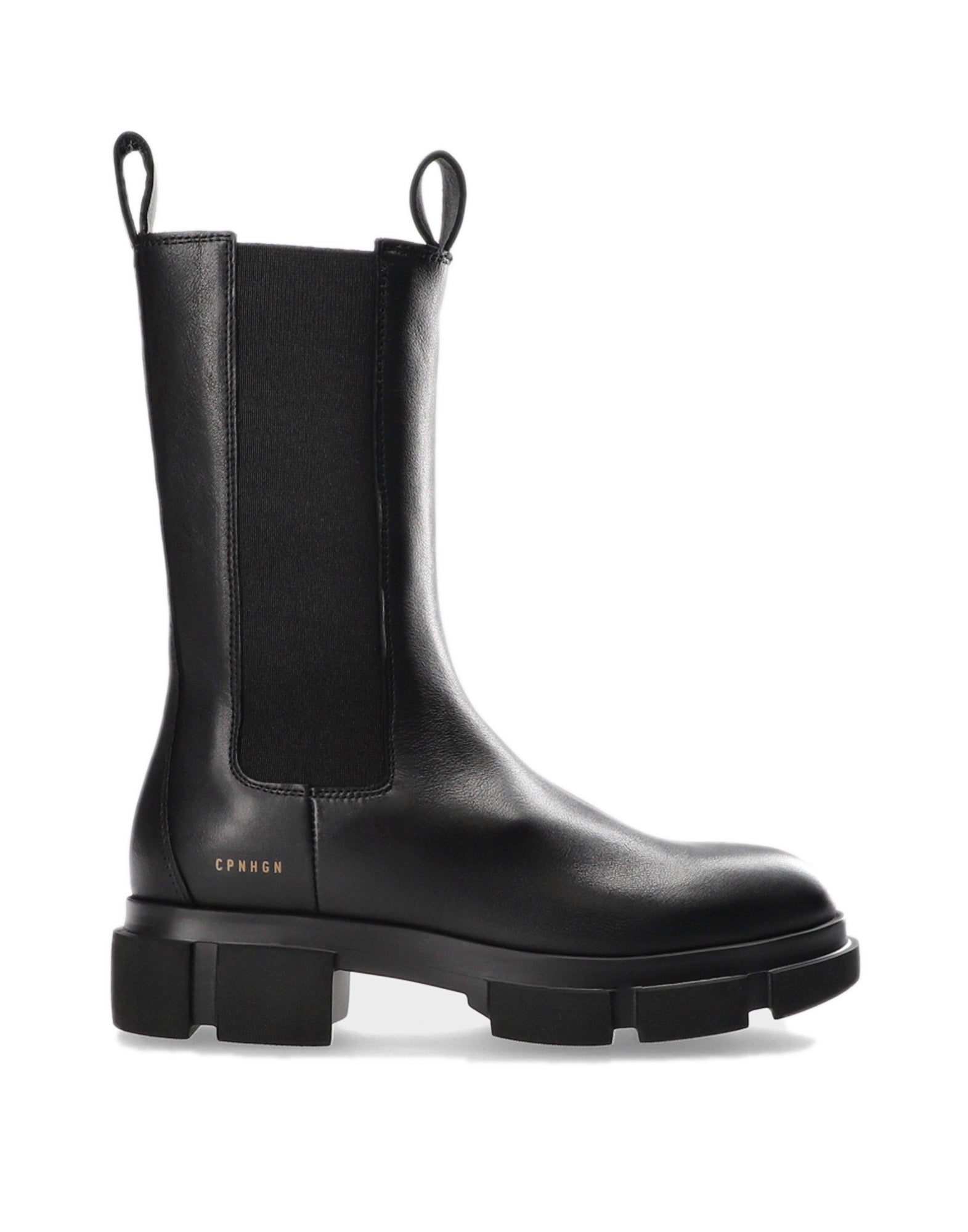 COPENHAGEN Chealsea Boots Alti in Vitello Nero
