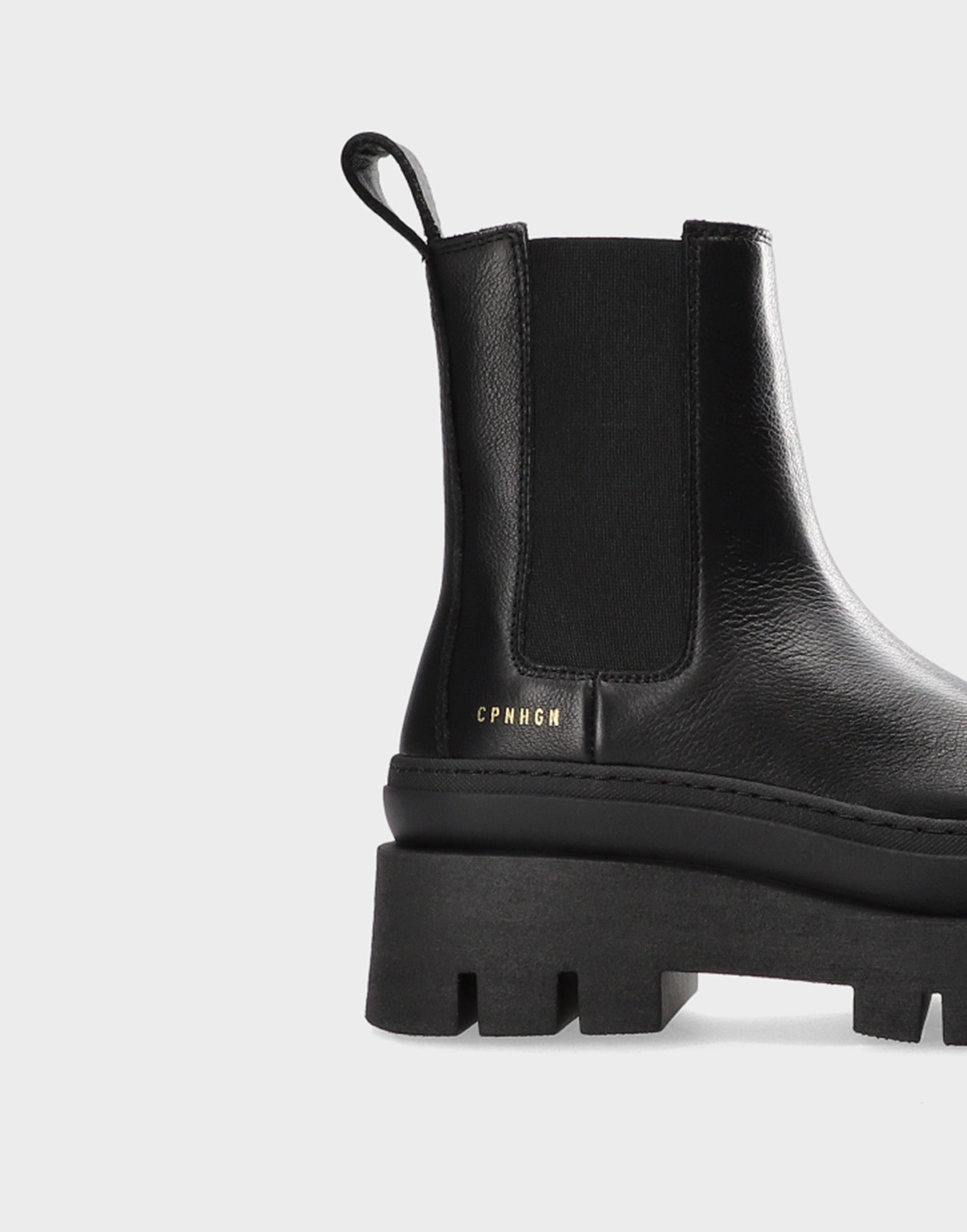 COPENHAGEN Chelsea Boots Chunky in Pelle Nera
