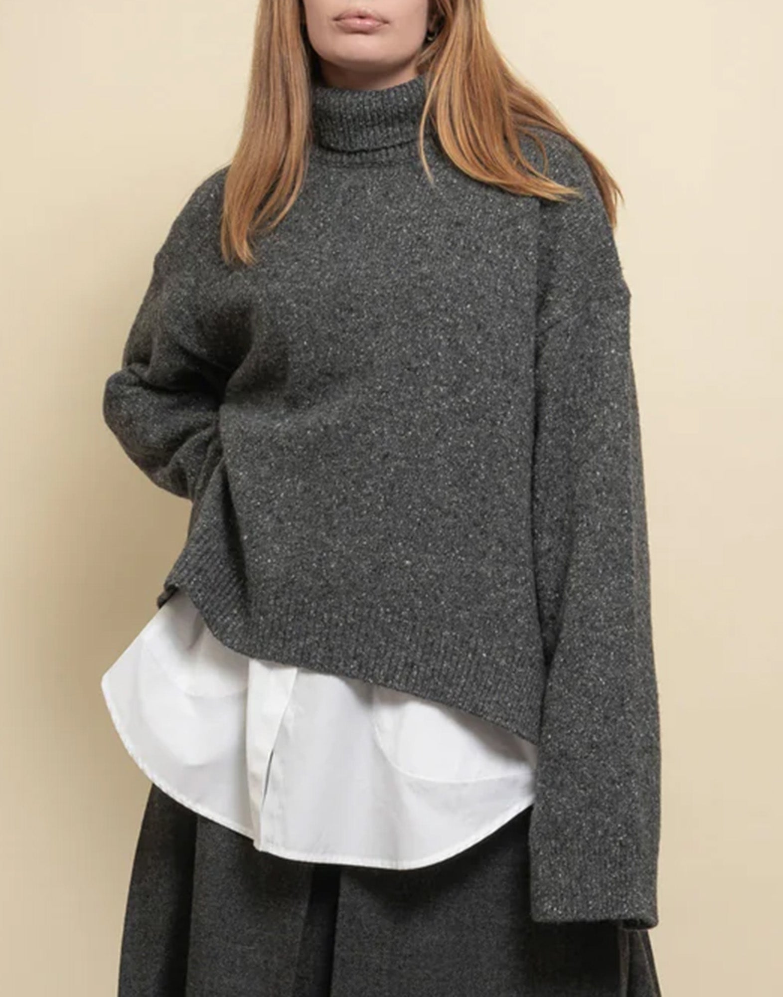 DEPARTMENT FIVE Maglione a Collo Alto Grigio Melange