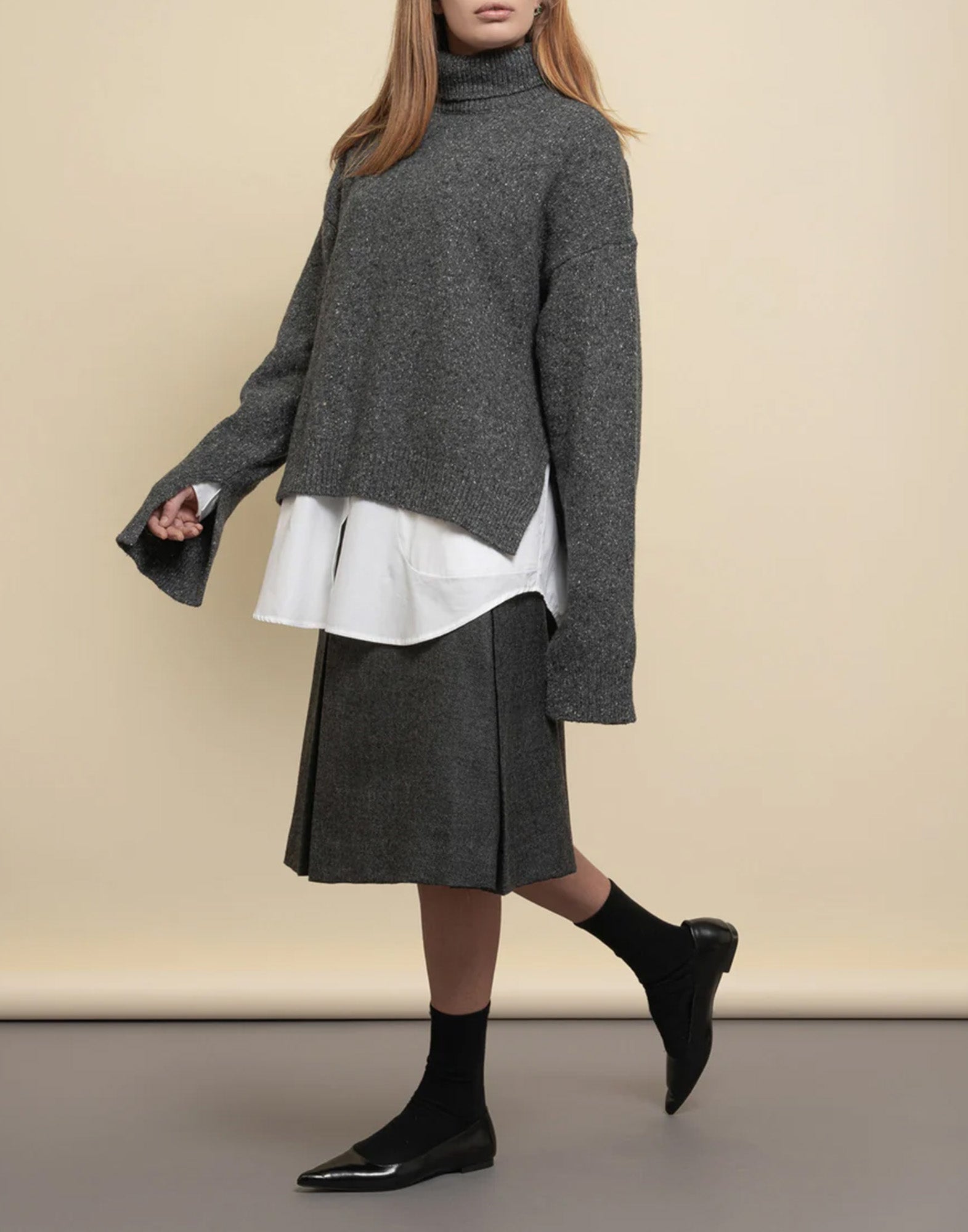 DEPARTMENT FIVE Maglione a Collo Alto Grigio Melange