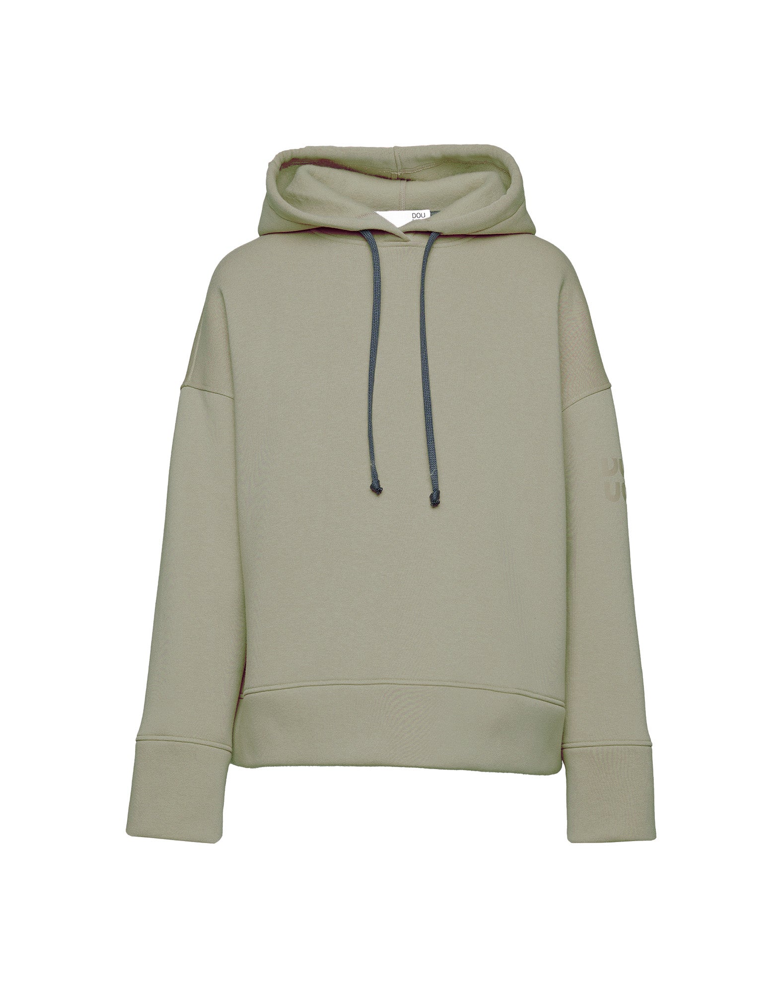 DOUUOD Felpa con Cappuccio in Cotone con Logo sulla Manica Muschio