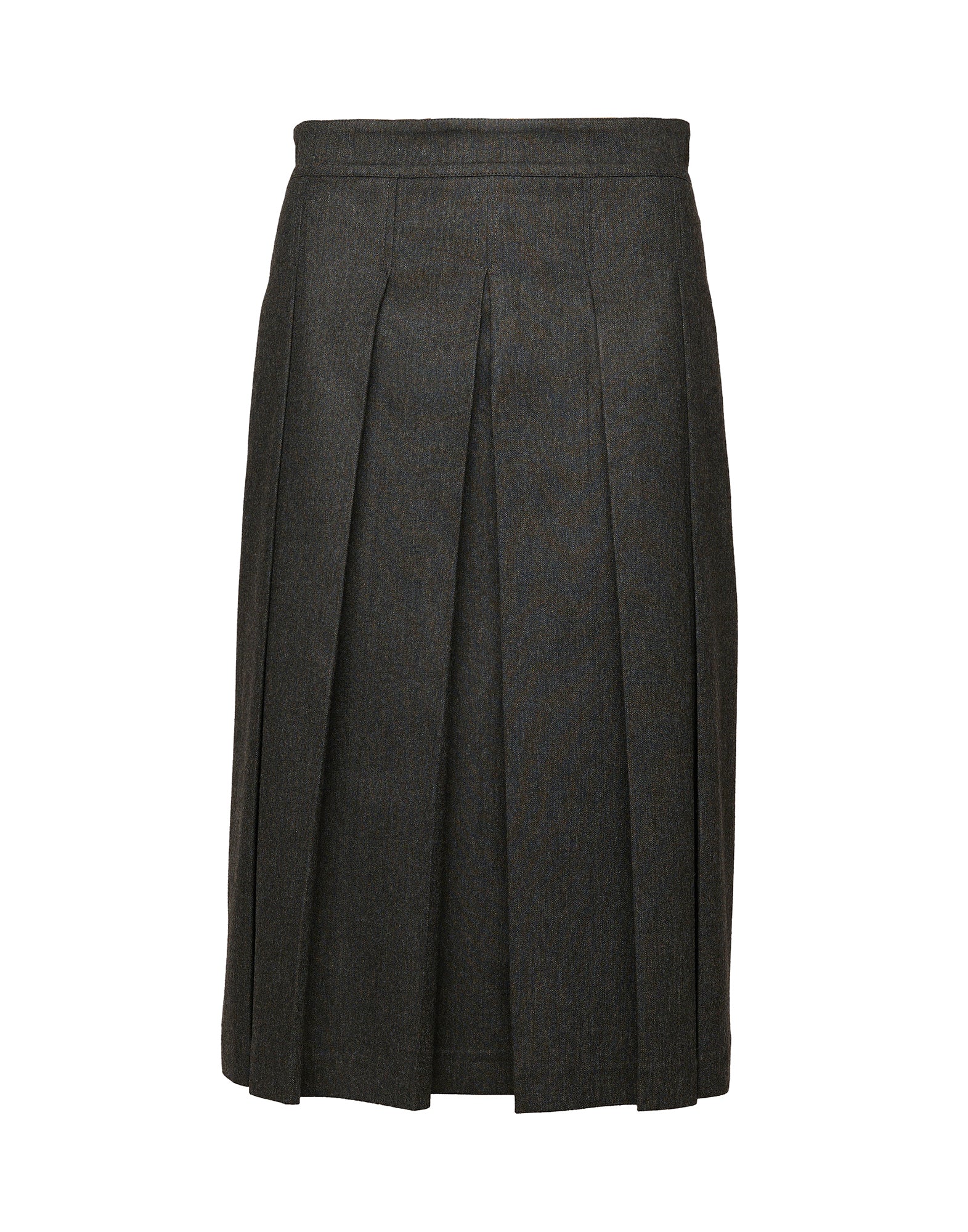 DOUUOD Gonna Longuette in Flanella Stretch a Pieghe Grigio Antracite