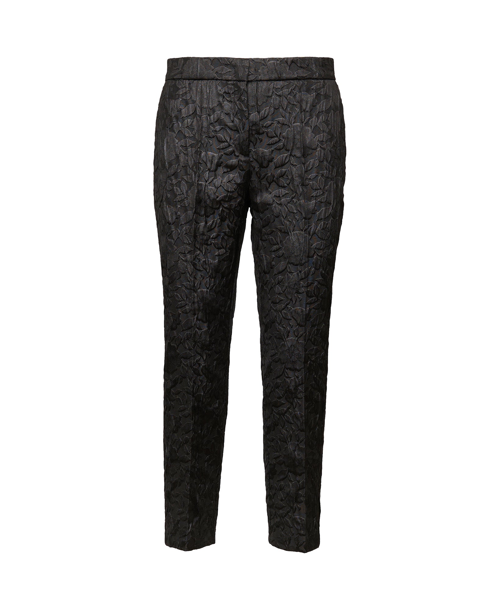 DOUUOD Pantaloni in Matelassé Floreale Cinzato
