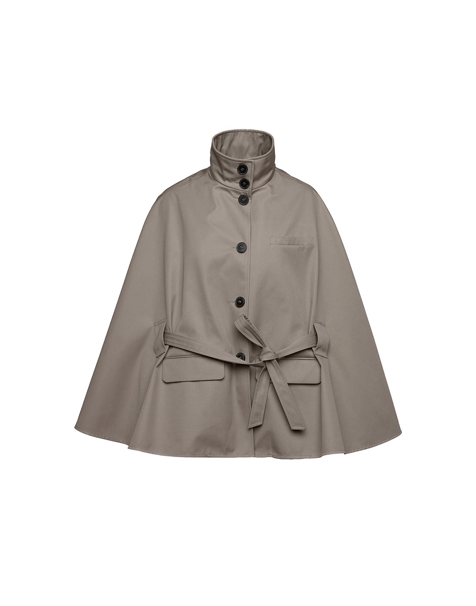 DOUUOD Cappa a Ruota in Tecno Coat Water Repellent Fango