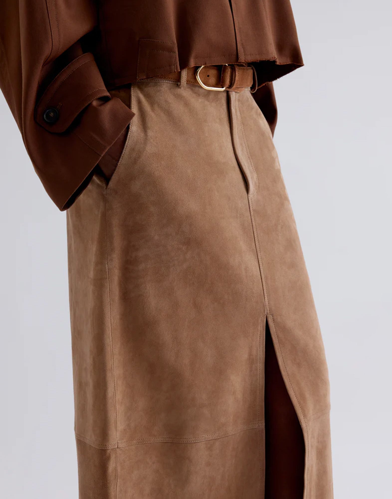 ERIKA CAVALLINI Gonna Marta in Vero Camoscio