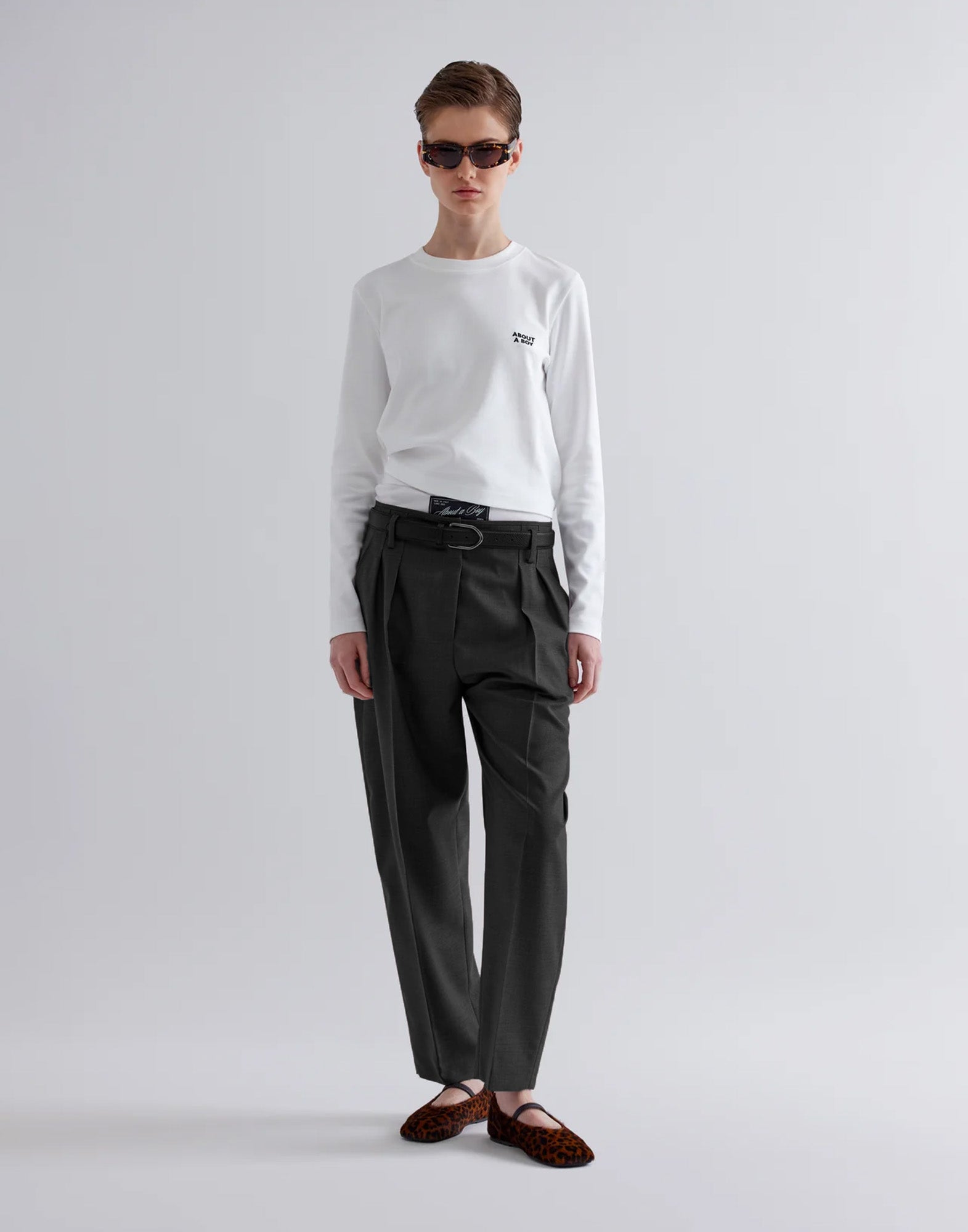 ERIKA CAVALLINI Pantaloni Thalita Sartoriali in Lana Vergine Neri