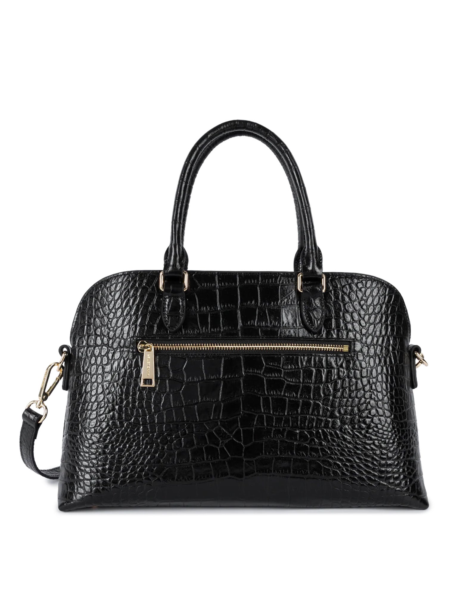 LANCASTER Borsa a Mezzaluna Exo in Pelle Stampata Noir