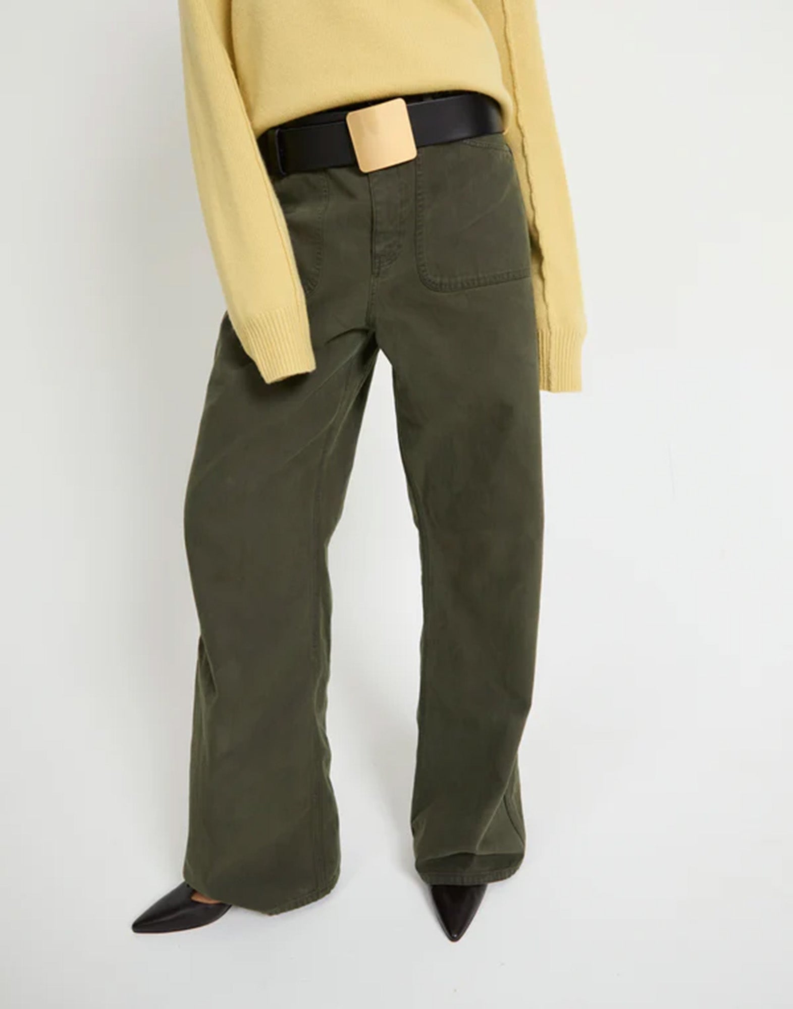 LAURENCE BRAS Pantaloni a Gamba Larga Khaki