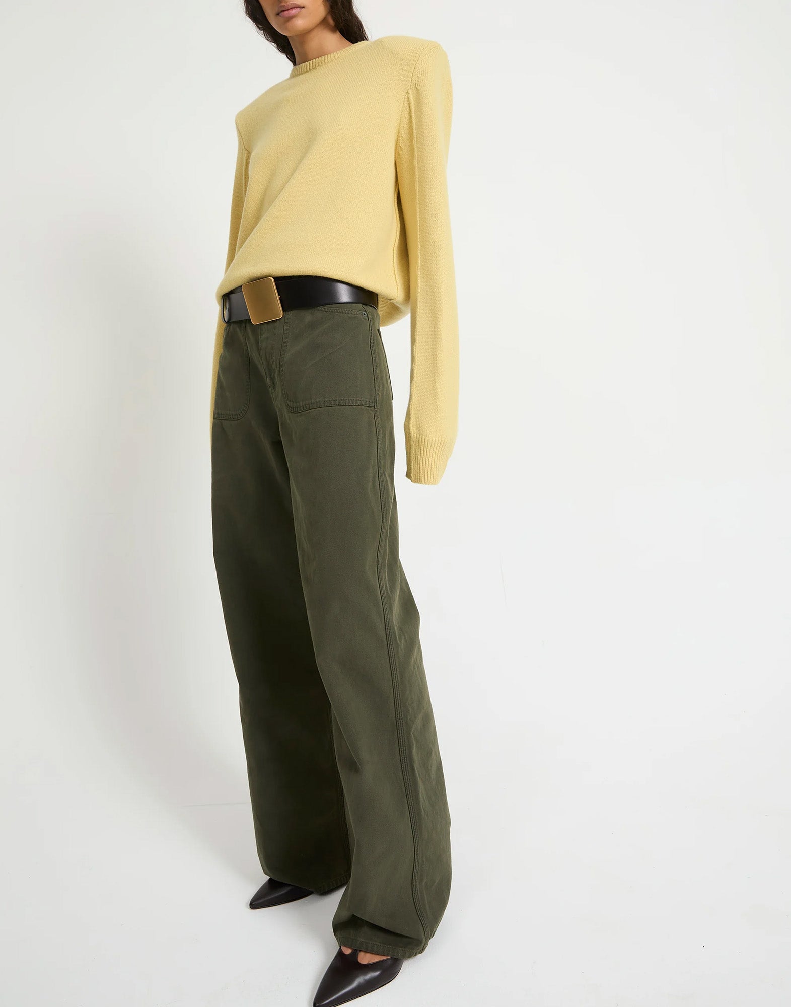 LAURENCE BRAS Pantaloni a Gamba Larga Khaki