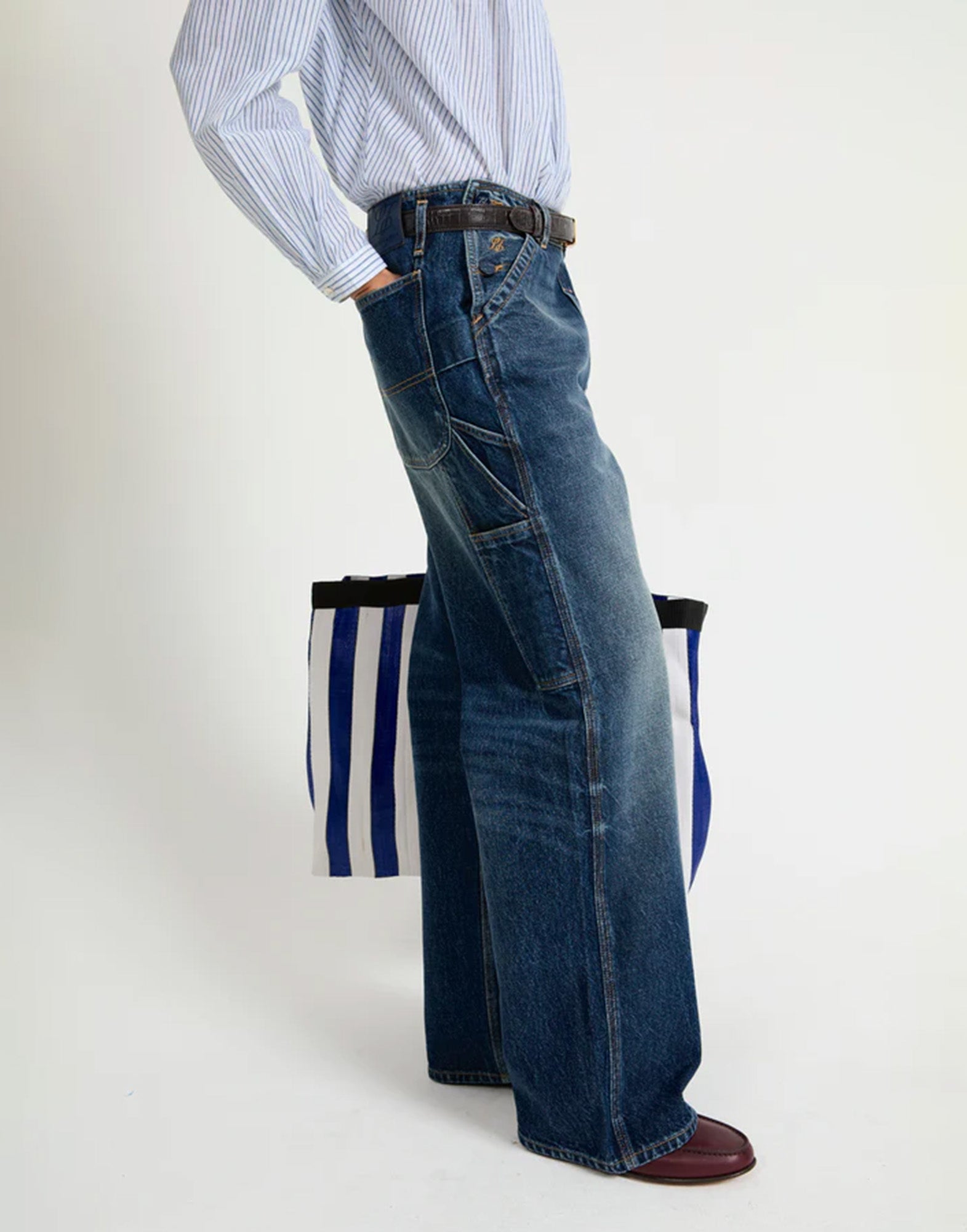 LAURENCE BRAS Jeans Carpenter Blu