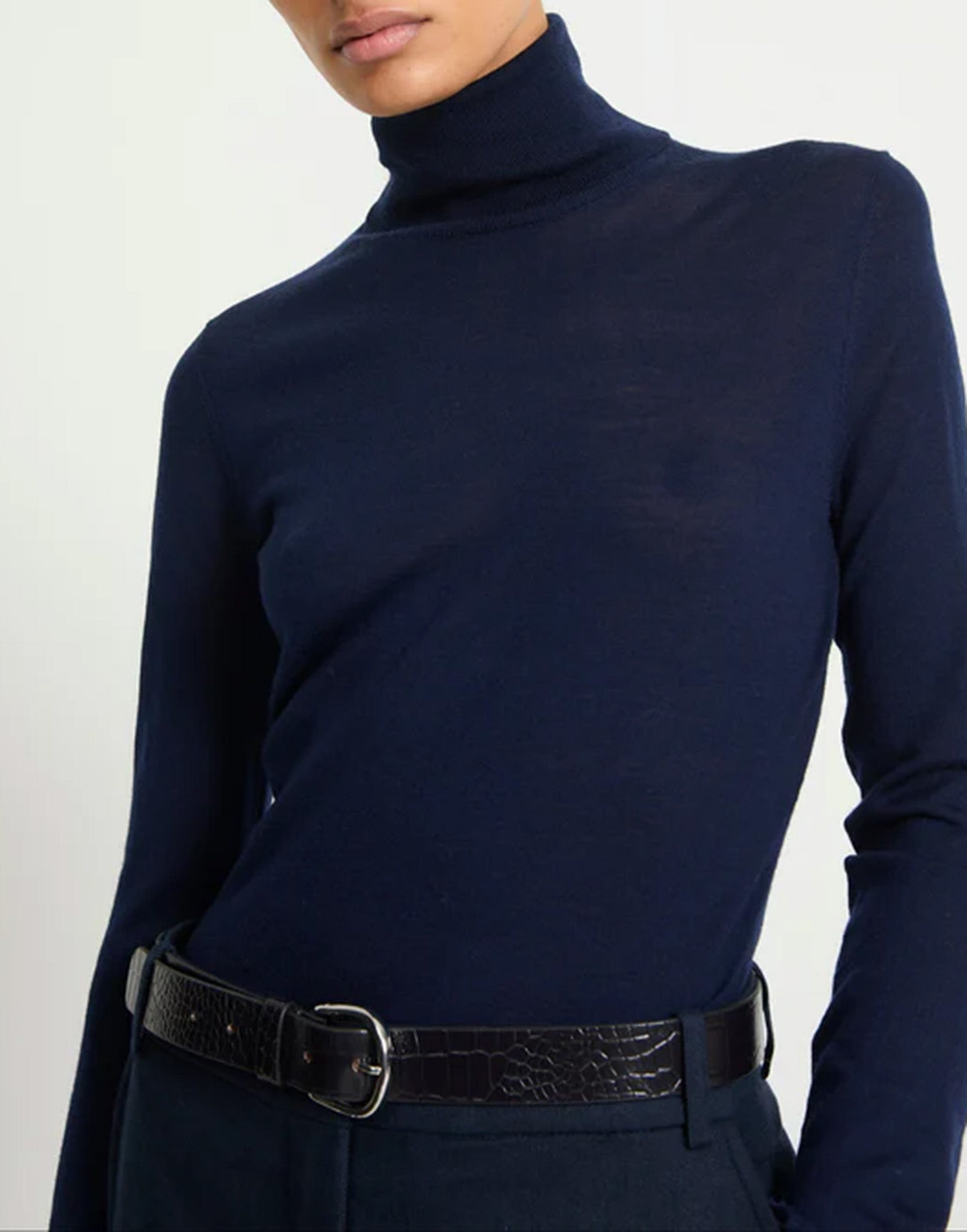 LAURENCE BRAS Dolcevita Pull Water in Lana Navy