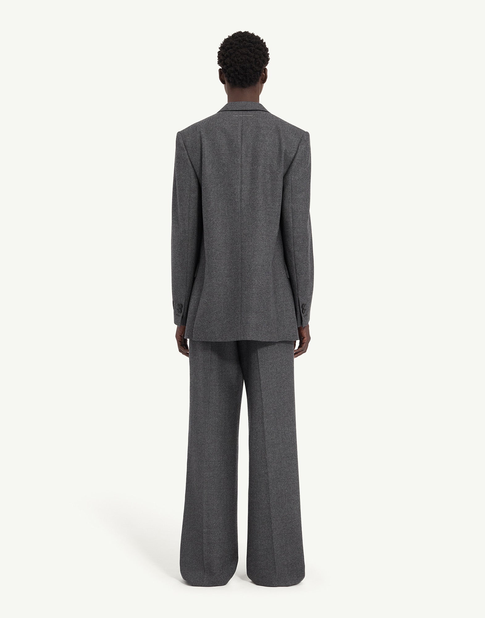 MM6 MAISON MARGIELA Giacca Doppiopetto in Lana Vergine Oversize Grigia