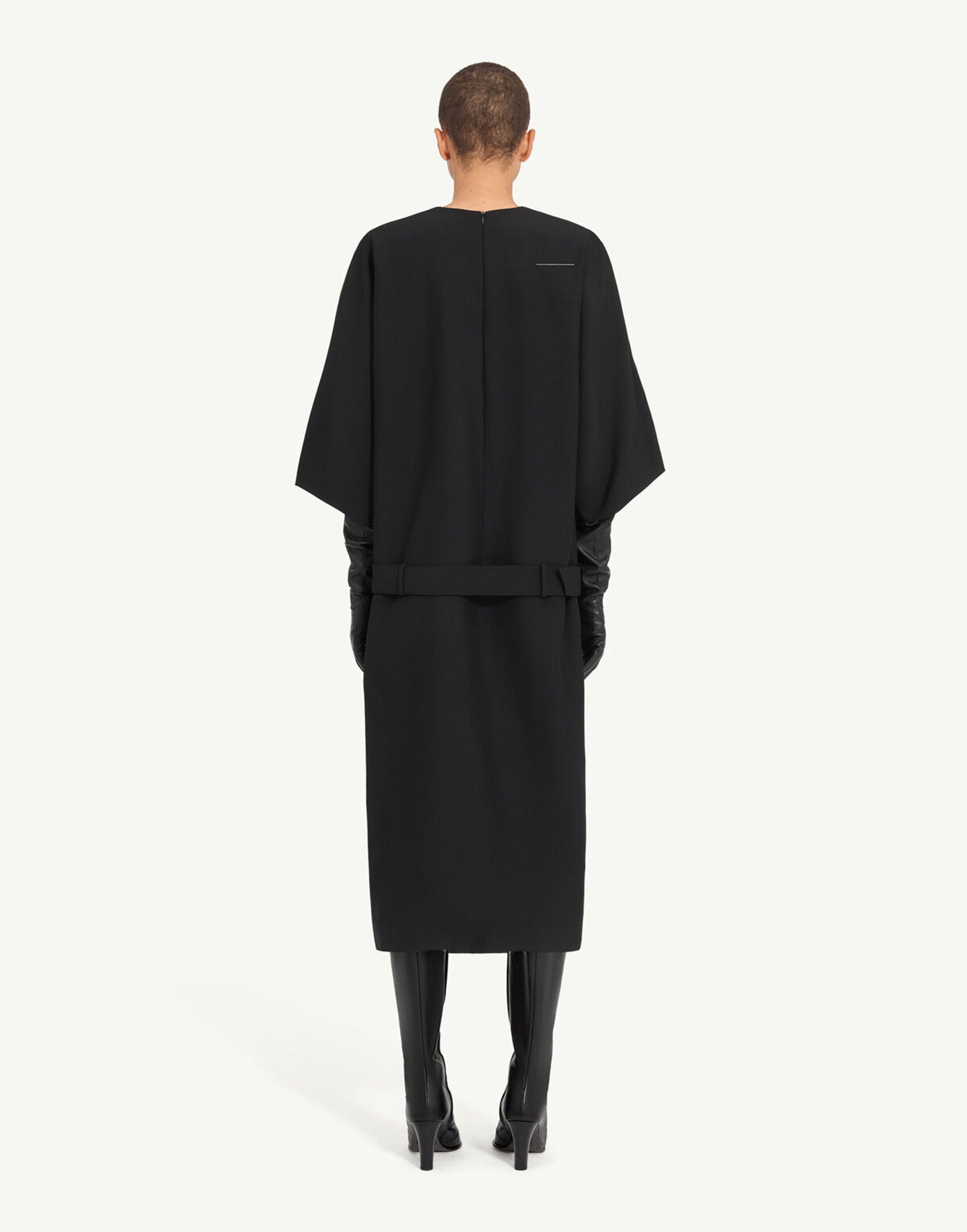 MM6 MAISON MARGIELA Abito Midi in Lana Nero