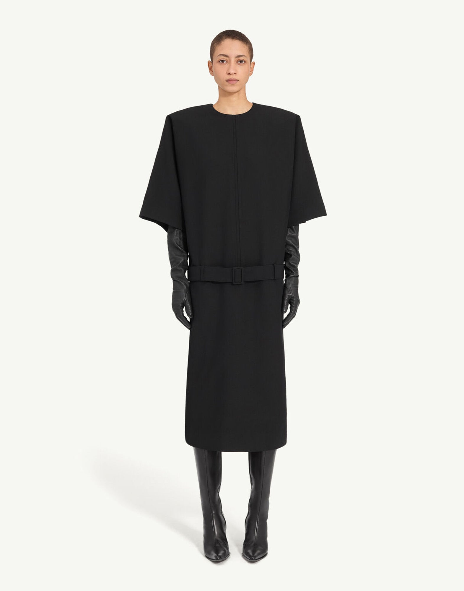 MM6 MAISON MARGIELA Abito Midi in Lana Nero
