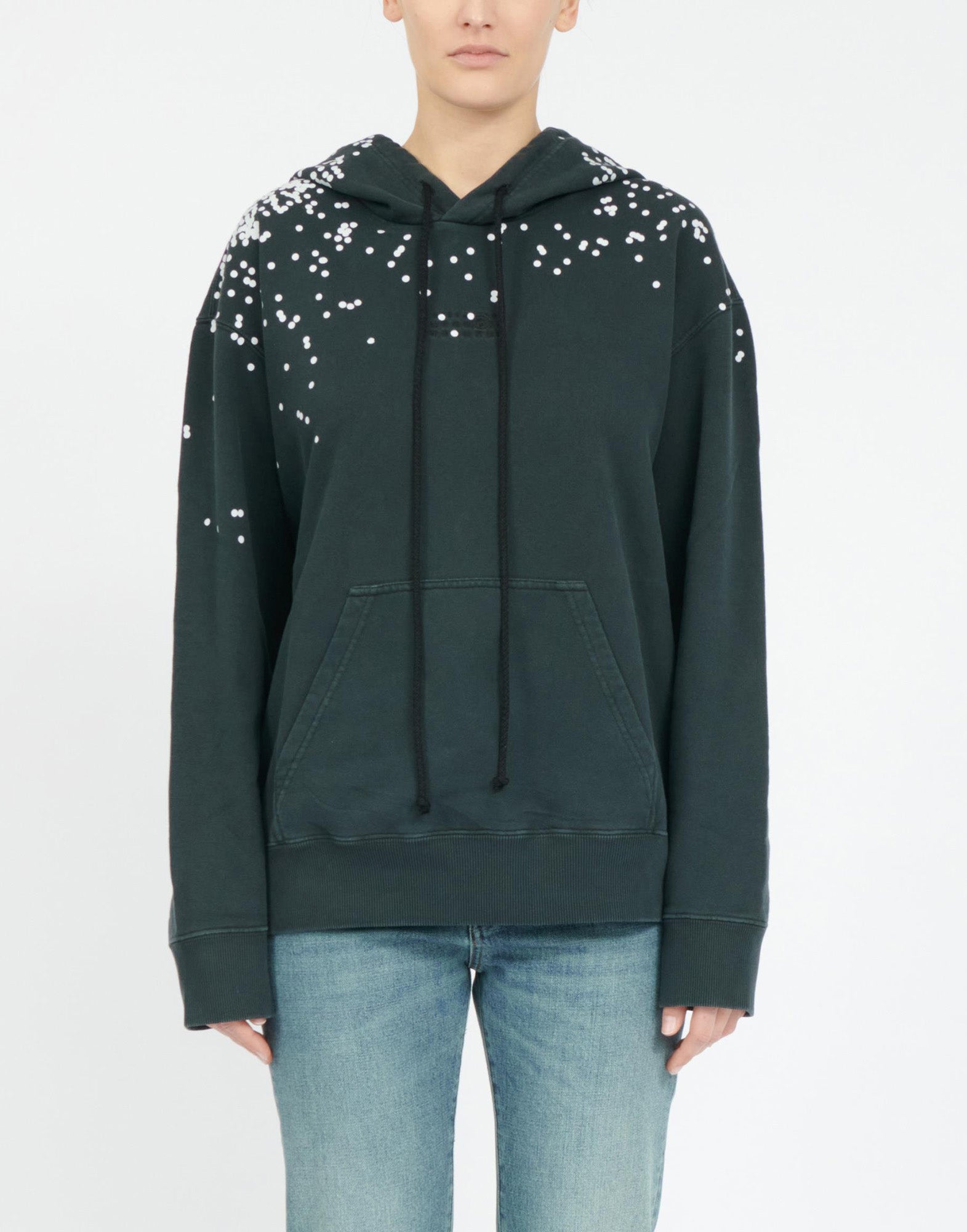 MM6 MAISON MARGIELA Felpa con Cappuccio in Jersey Non Spazzolato con Pois