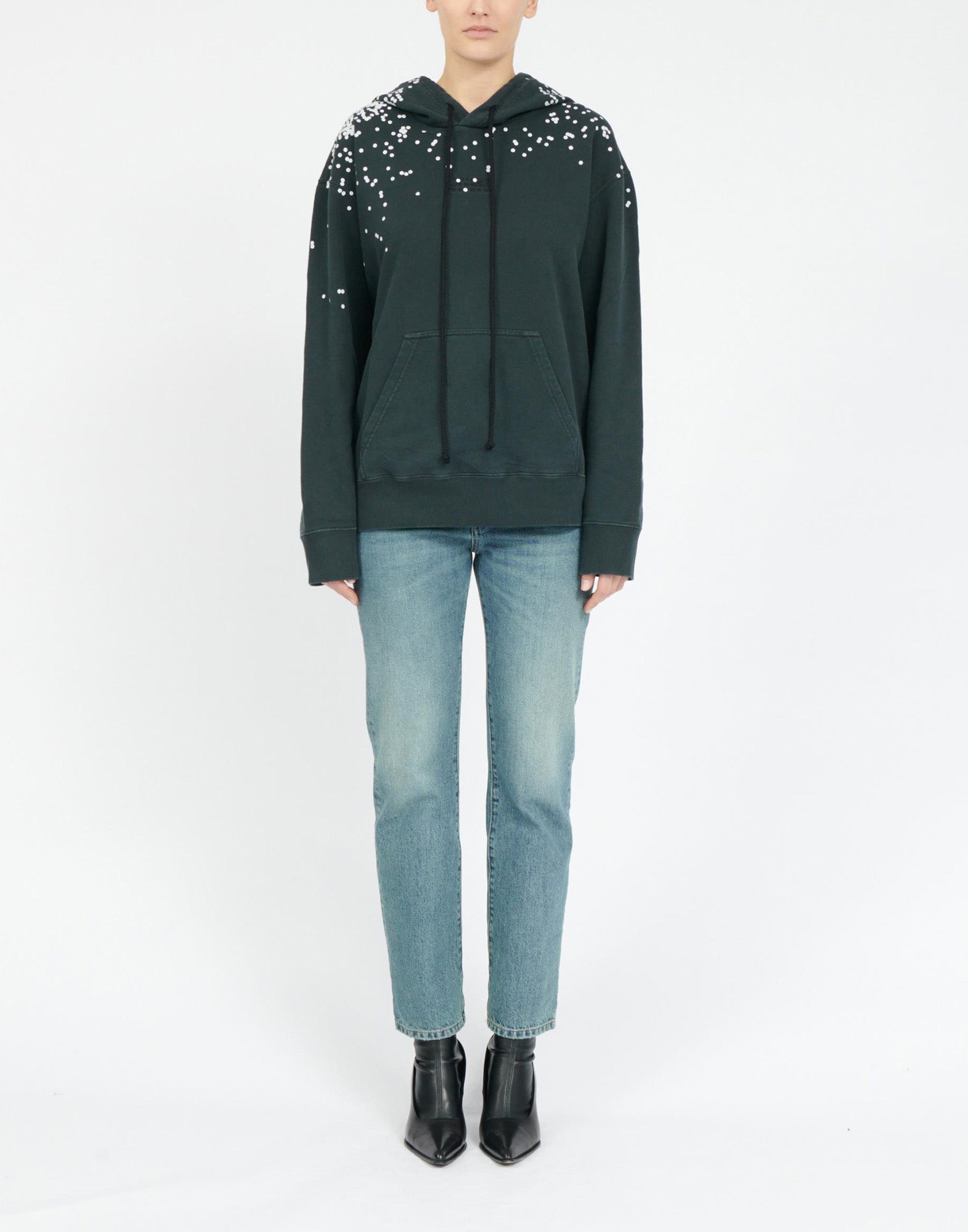 MM6 MAISON MARGIELA Felpa con Cappuccio in Jersey Non Spazzolato con Pois