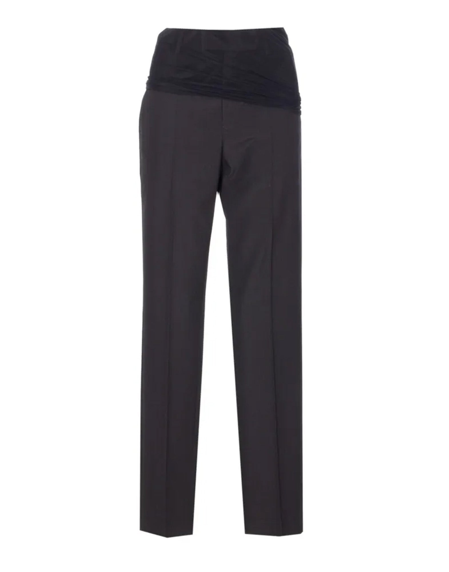 MM6 MAISON MARGIELA Pantaloni in Light Wool Blend con Gonna in Tulle Regolabile