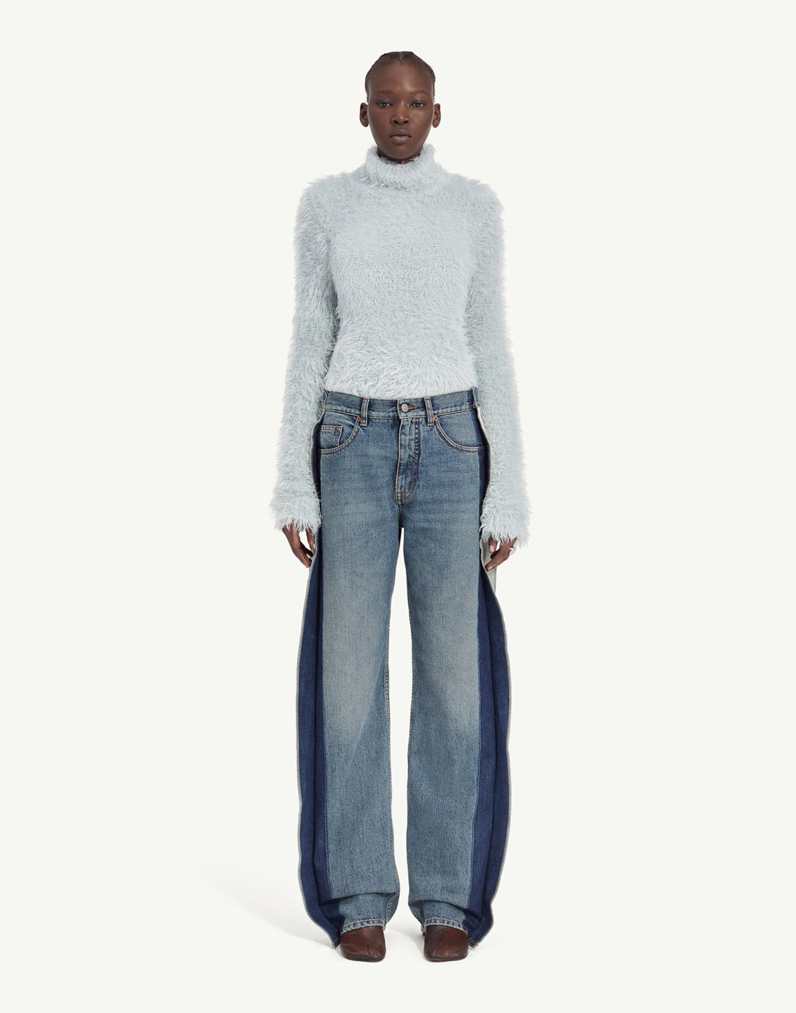 MM6 MAISON MARGIELA Jeans a Gamba Dritta con Pannelli Laterali