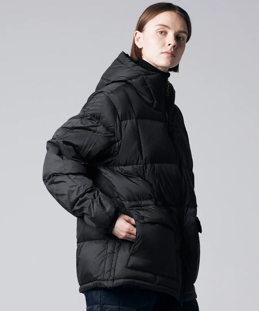 TAION Piumino Mountain Packable Volume Down Hoodie Nero