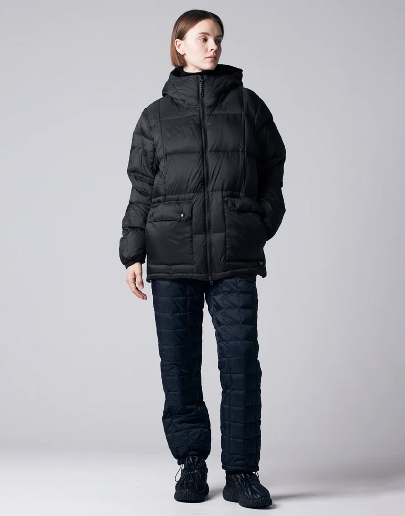 TAION Piumino Mountain Packable Volume Down Hoodie Nero