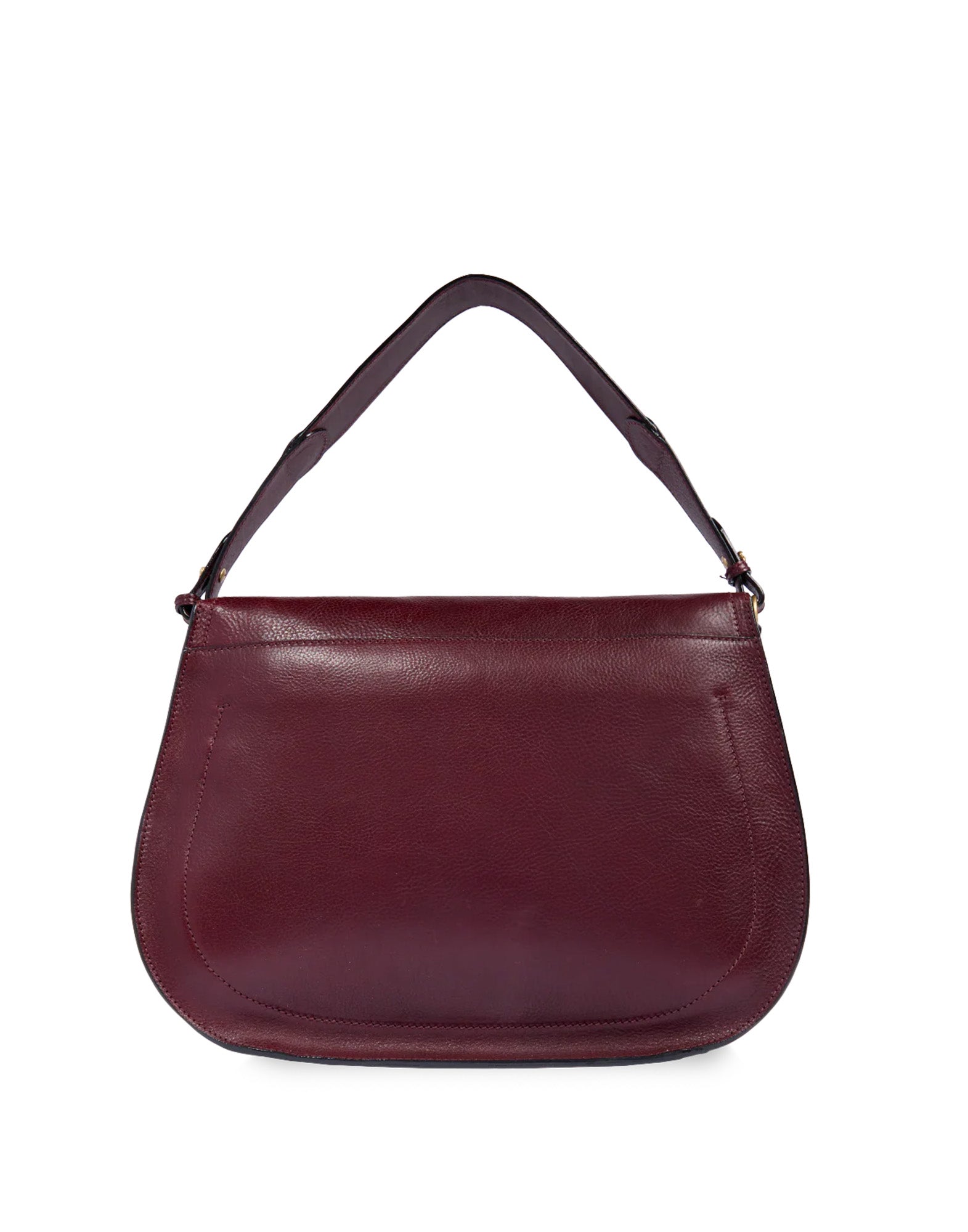 THE BRIDGE Borsa a Spalla in Pelle Grande con Patta Frontale Mosto