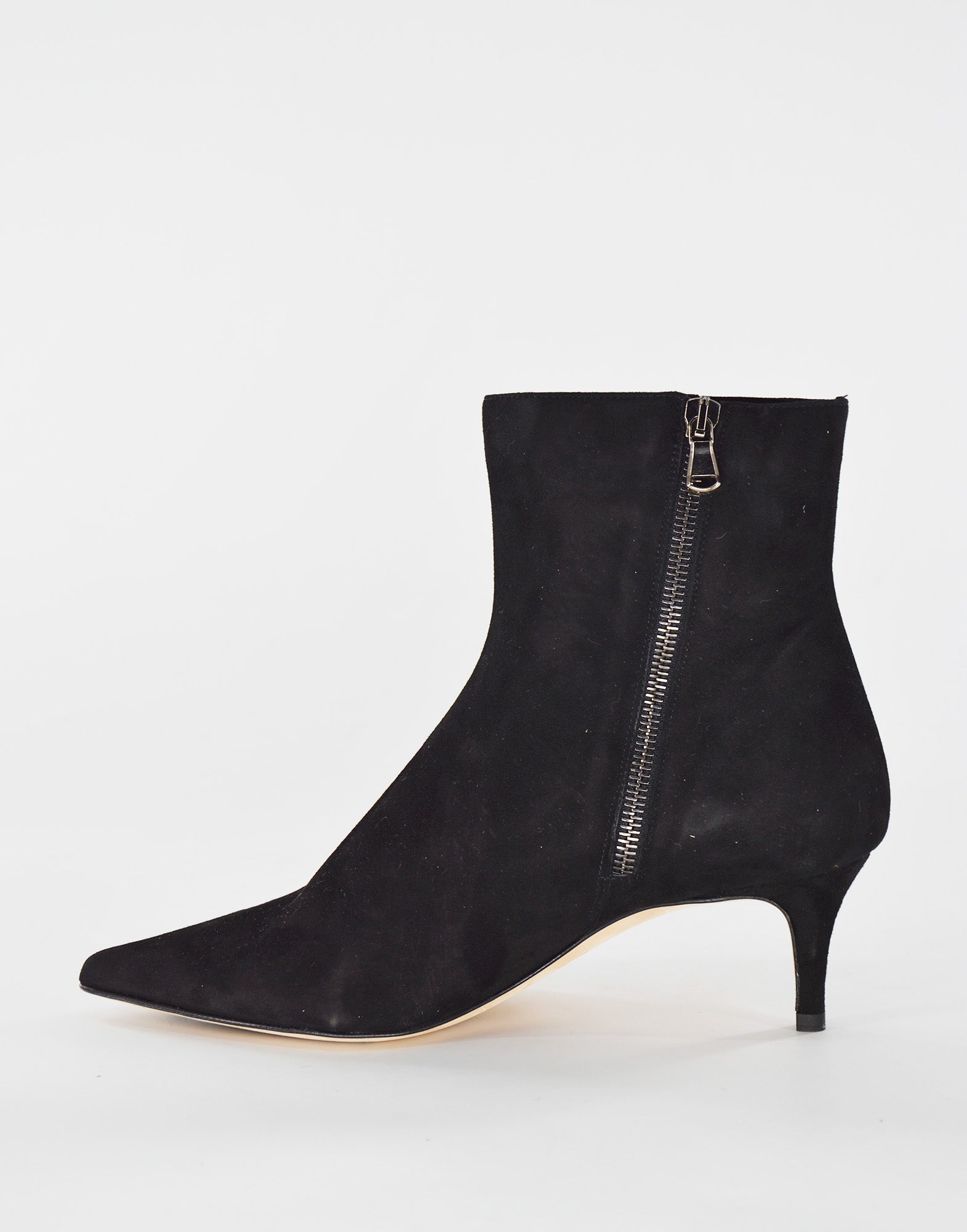 PROSPERINE Stivaletto con Cerniera in Camoscio Nero