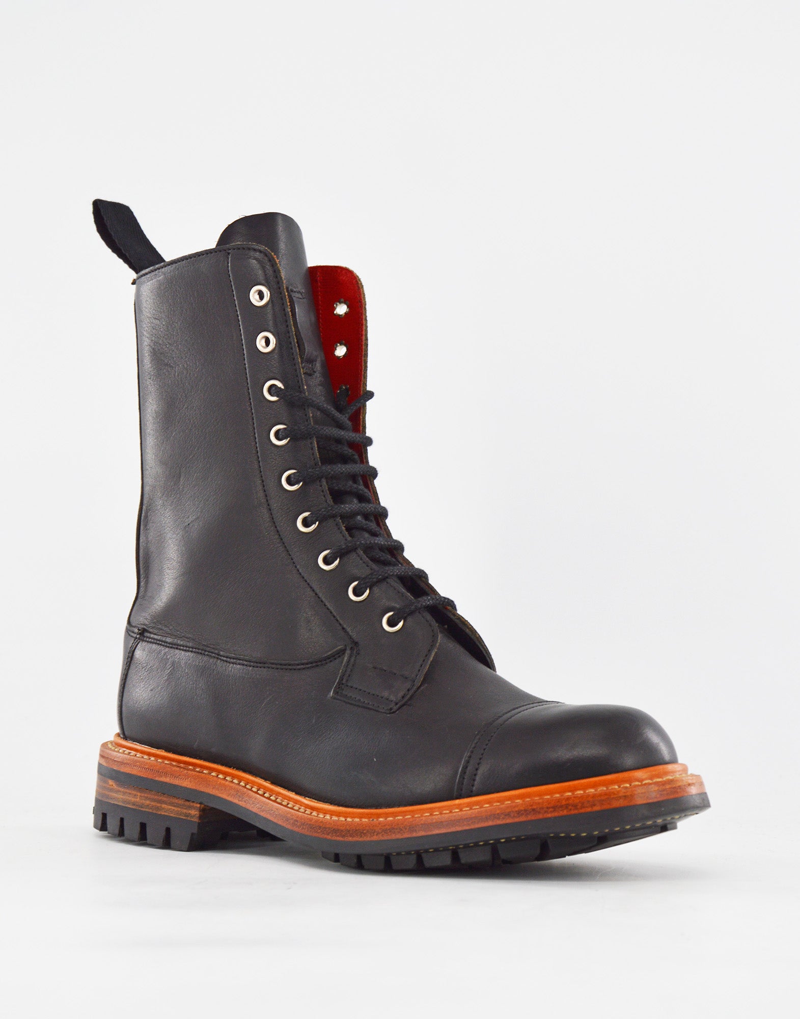 TRICKER'S Biker Boot Lucia Fondo Commando Black