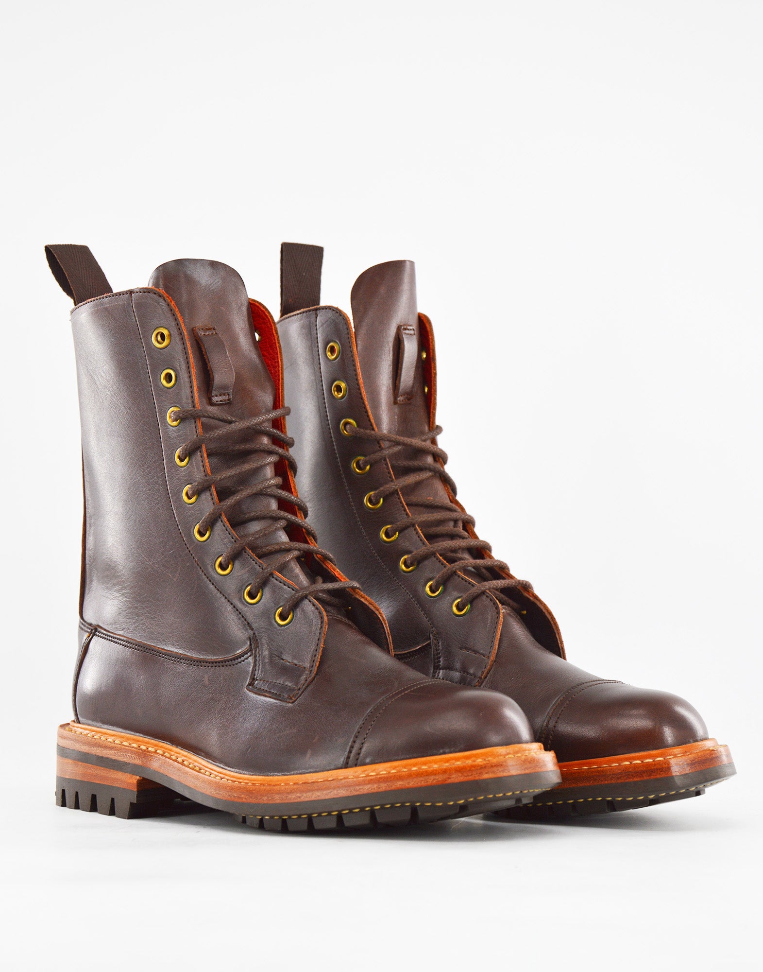 TRICKER'S Biker Boot Lucia Fondo Commando Brown