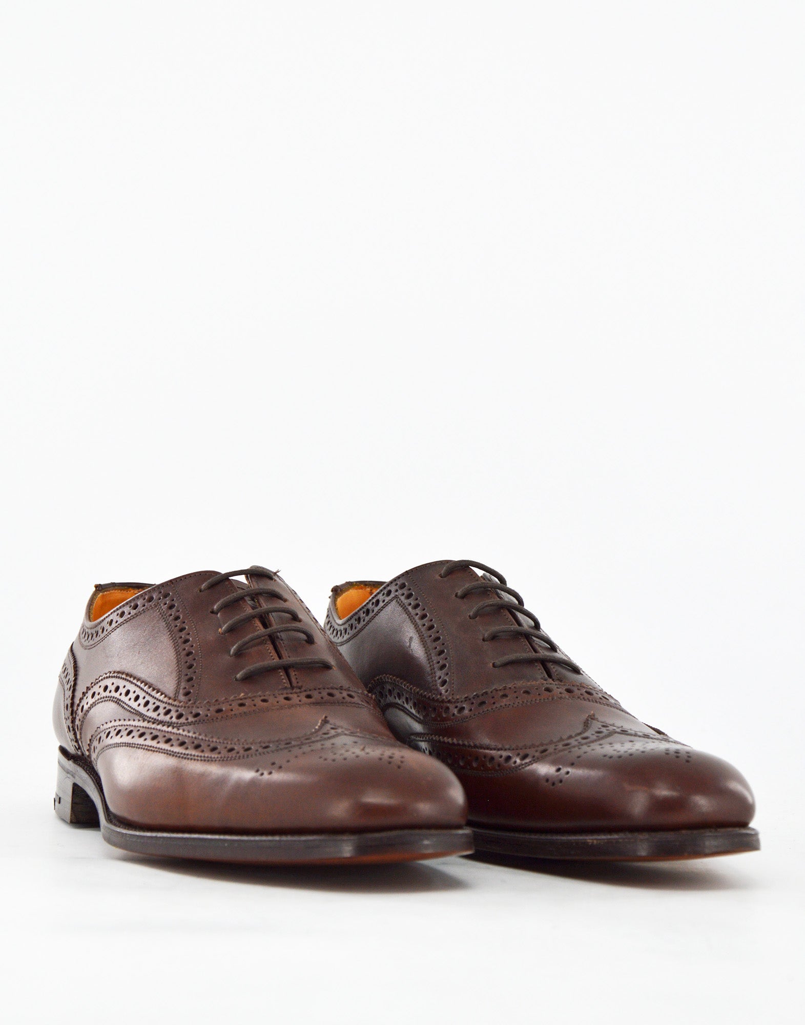 TRICKER'S Oxford Oakwell Brogue in Pelle Fondo Cuoio Coffe Burnished