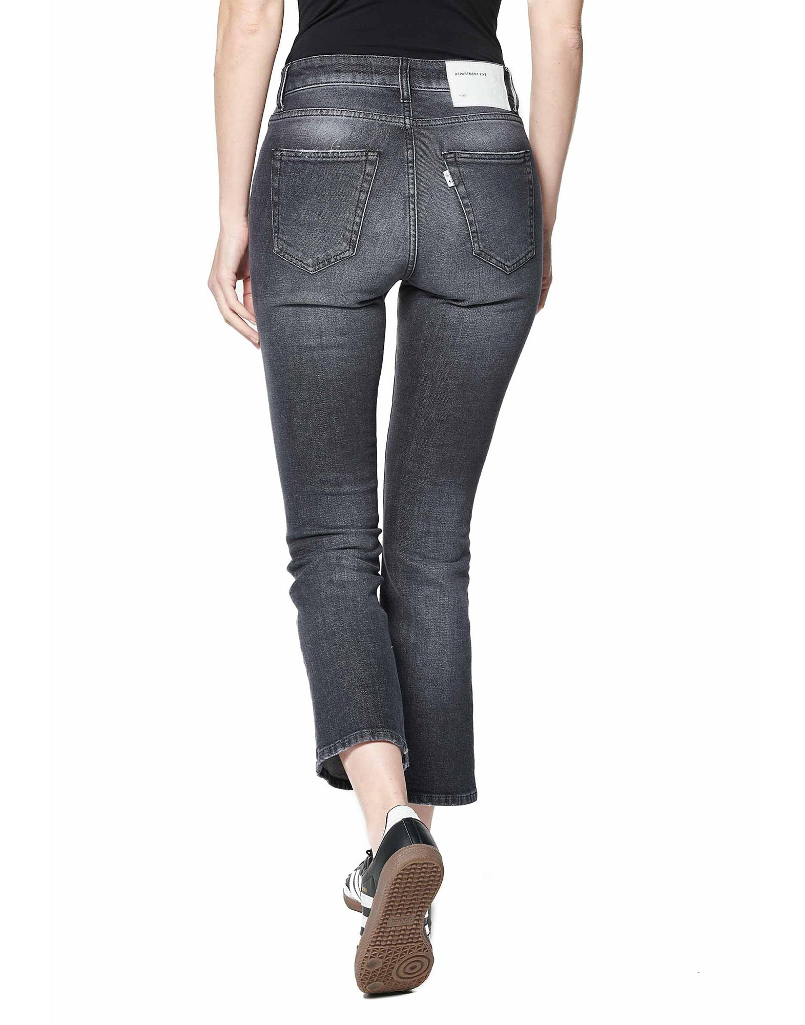DEPARTMENT FIVE Jeans a Trombetta Clar in Denim Nero
