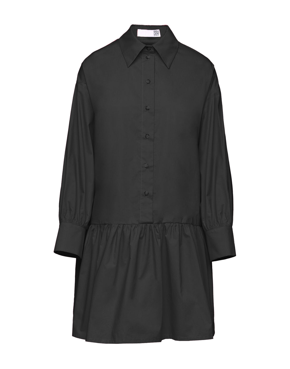 DOUUOD Abito Camicia Midi in Popeline
