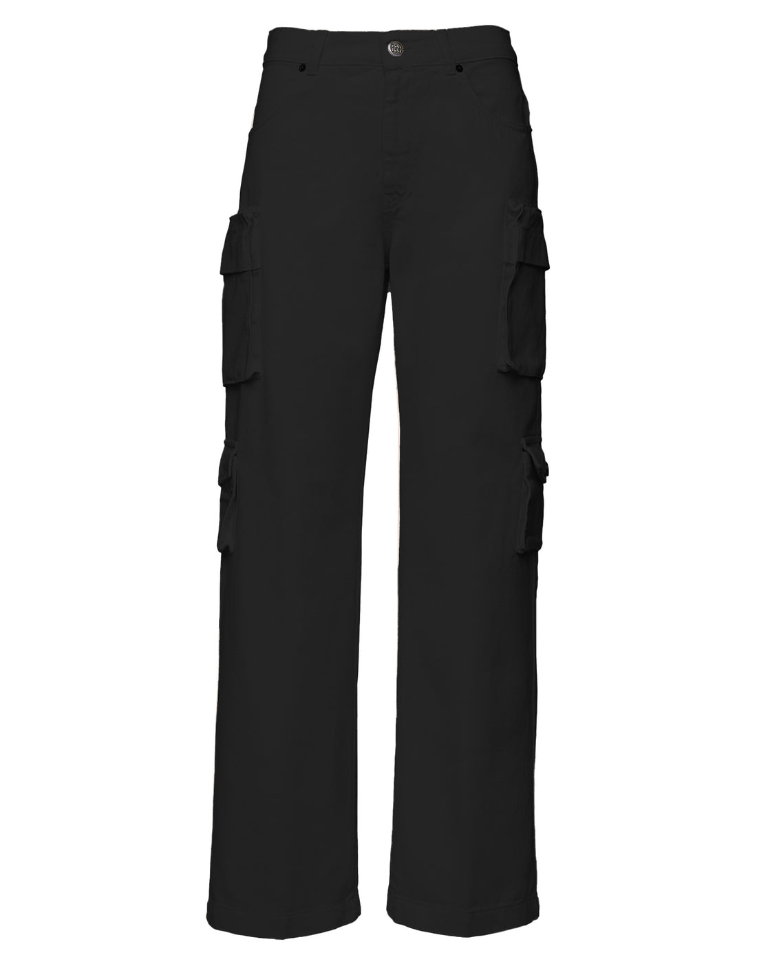 DOUUOD Pantalone Lungo Cargo in Bull Comfort Nero