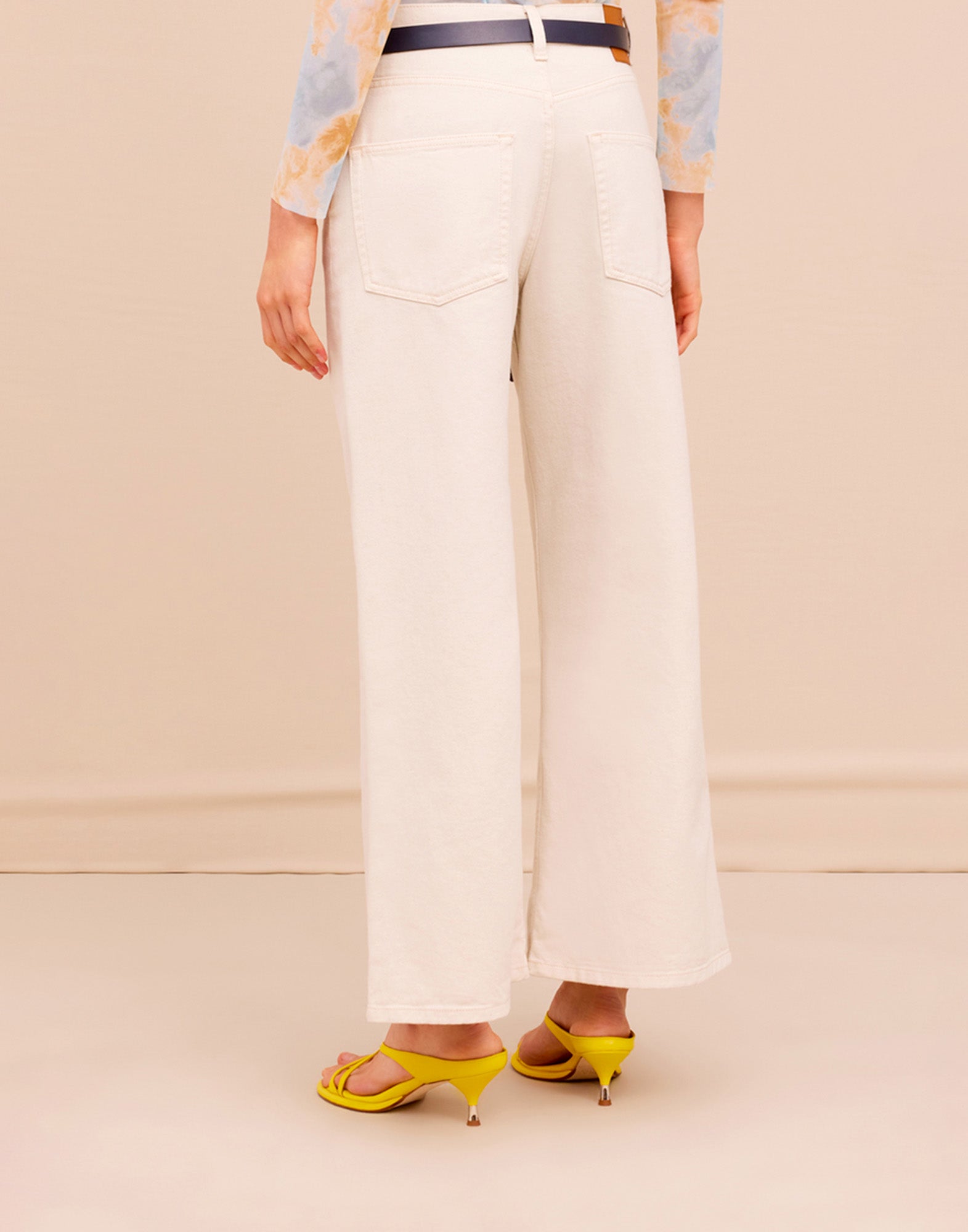 ERIKA CAVALLINI Pantalone Eitan in Denim Ghiaccio