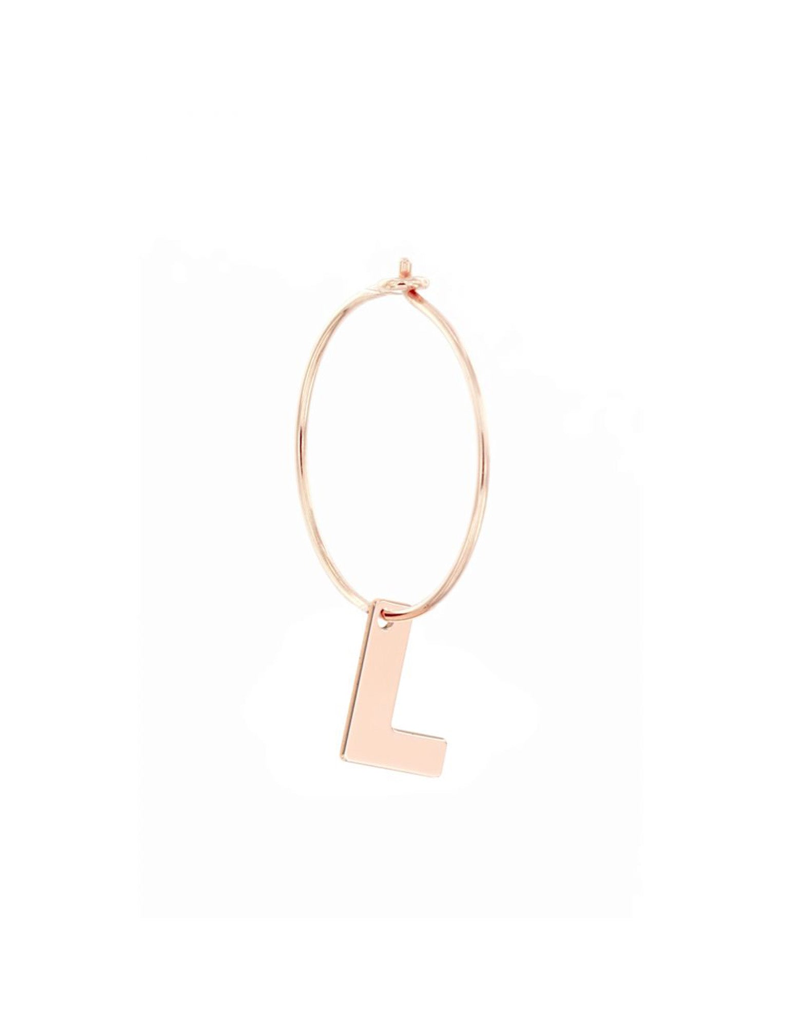 MAMAN ET SOPHIE Orecchino Singolo a Cerchio Piccolo con Lettera