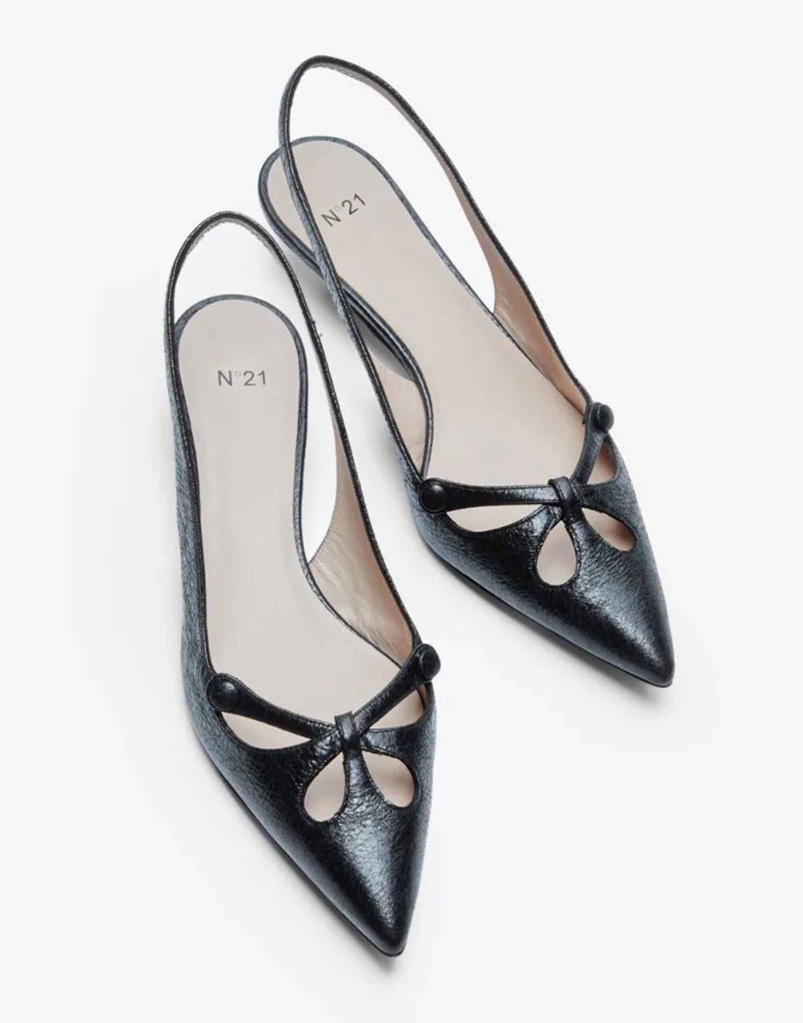 N°21 Slingback Vulcano Nera