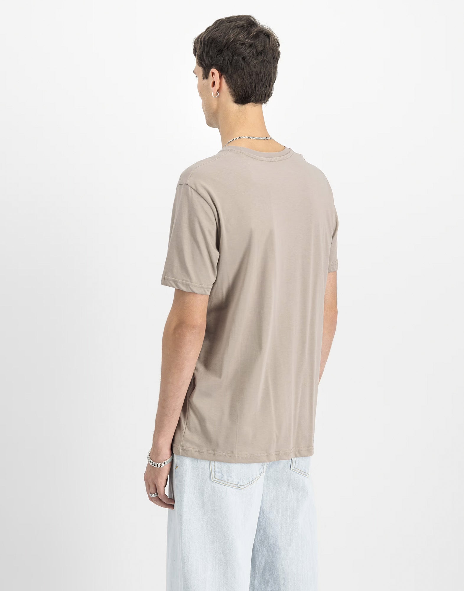 ALPHA INDUSTRIES Basic Small Logo T-Shirt Vintage Sand