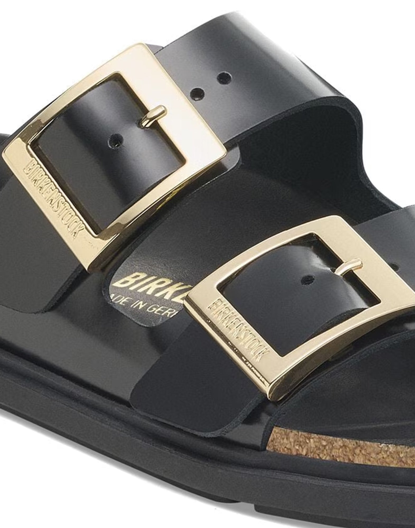 BIRKENSTOCK Arizona Droplet Buckle High Shine Black