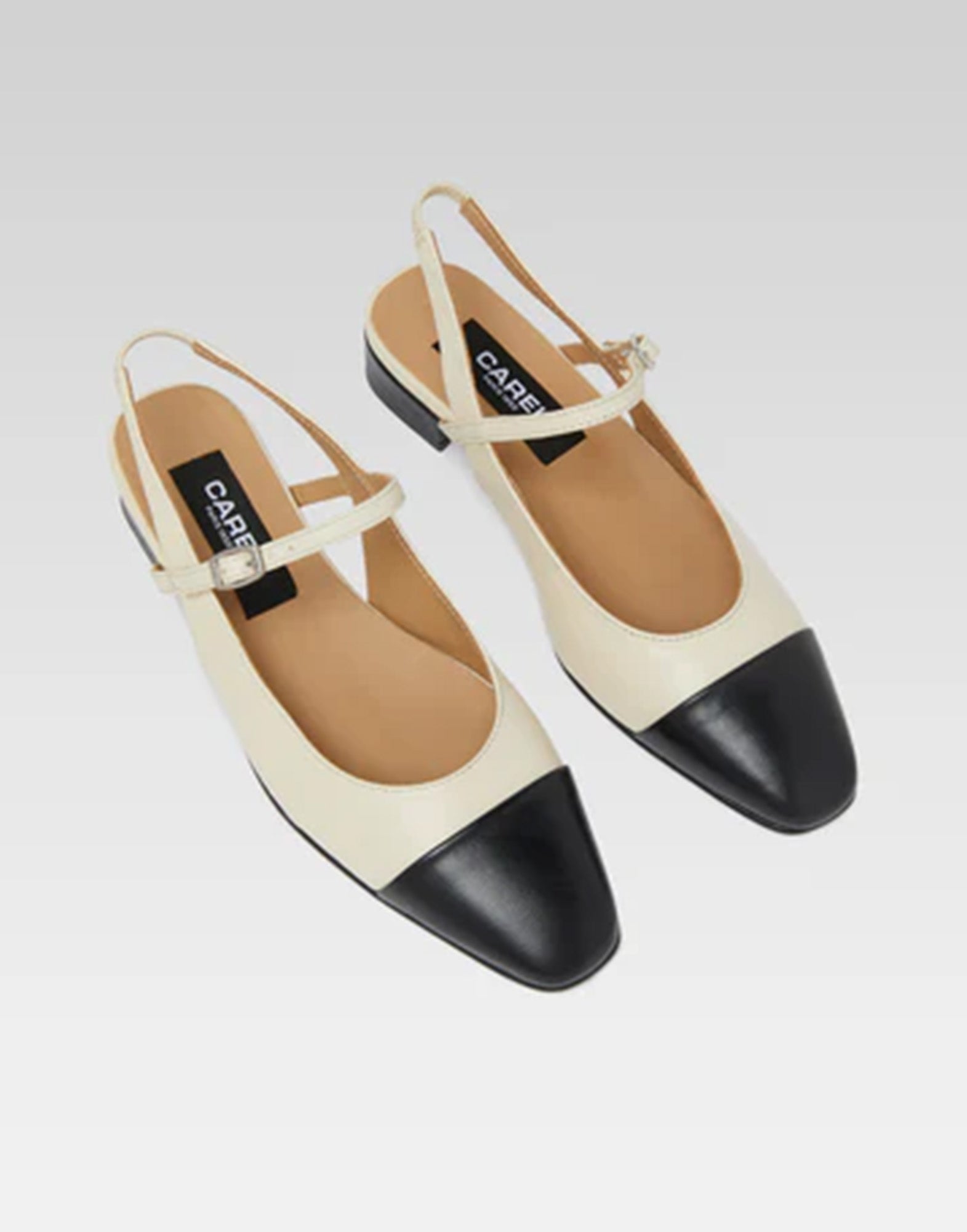CAREL Slingback Oceano in Pelle Beige e Nera