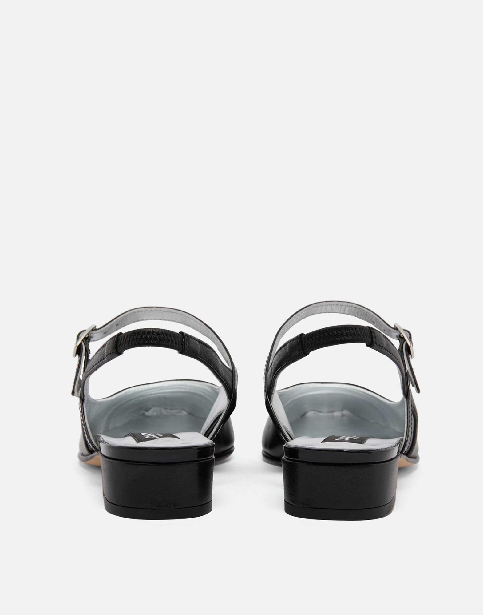 CAREL Slingback Oceano in Pelle Nera e Vernice Nera
