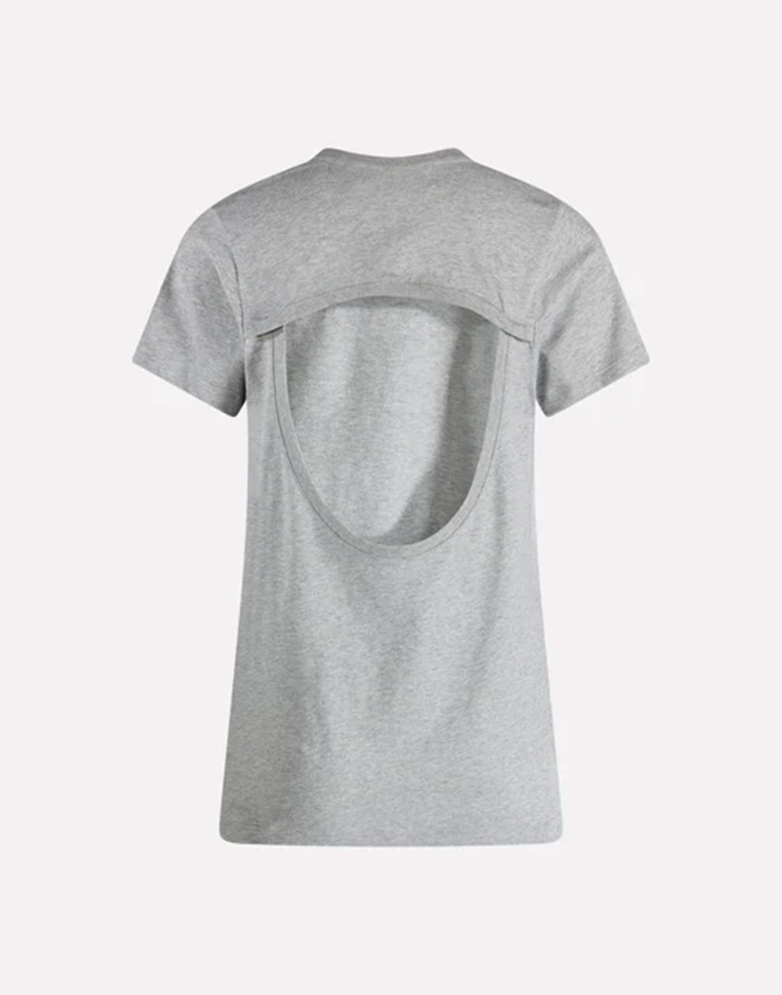 CIRCUS HOTEL T-shirt Slim con Schiena Scoperta Grigia