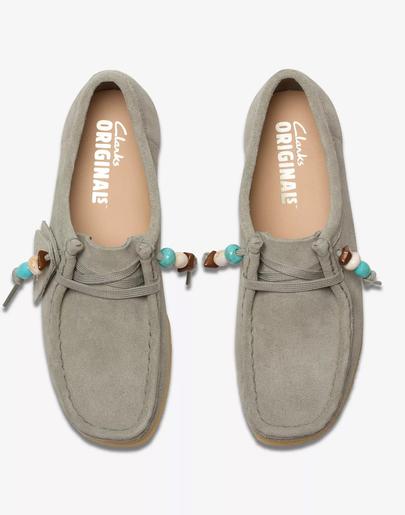 CLARKS Polacchine Wallabee in Pelle Scamosciata Salvia