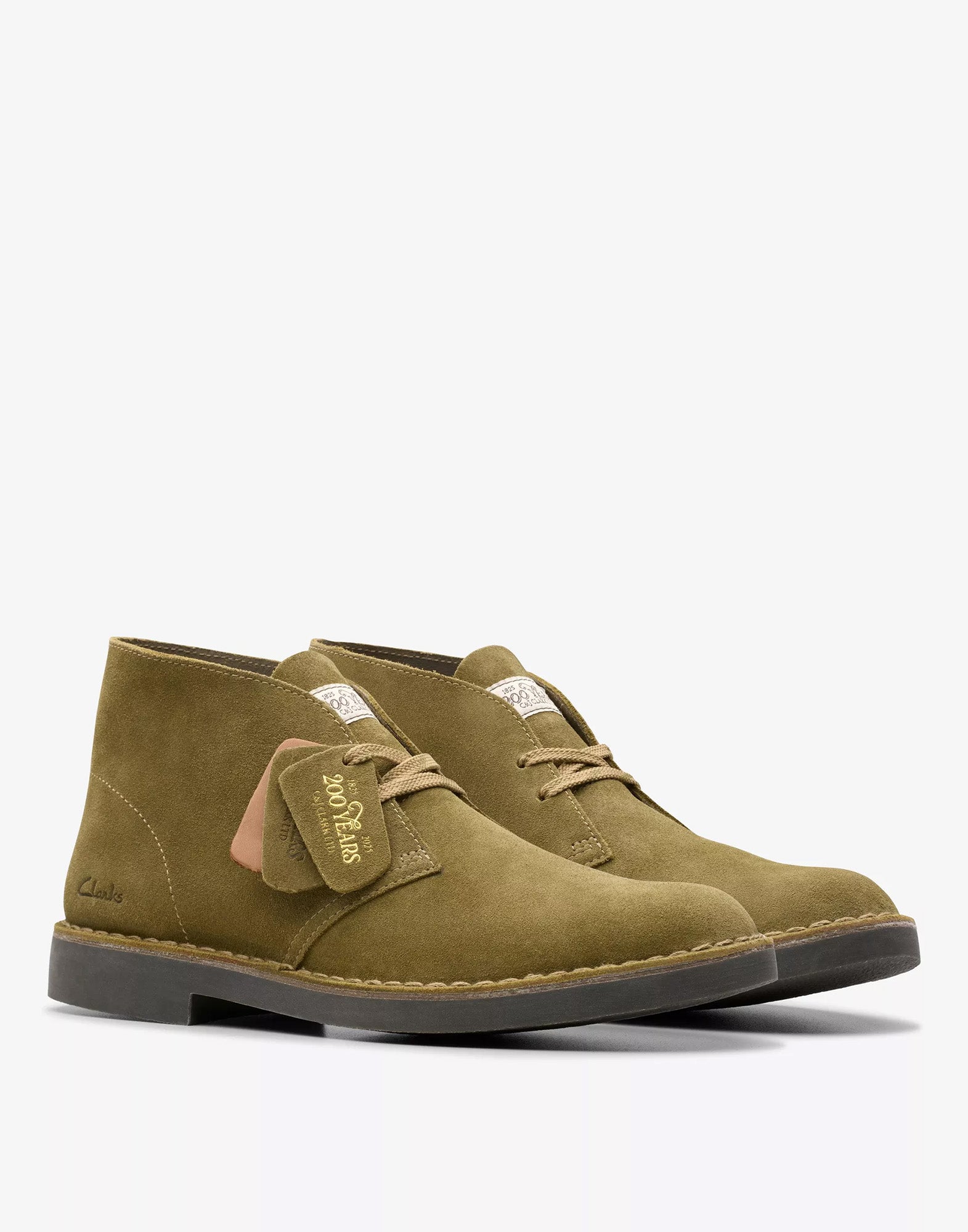 CLARKS Polacchine Desert Boot Evo in Camoscio Verde Oliva