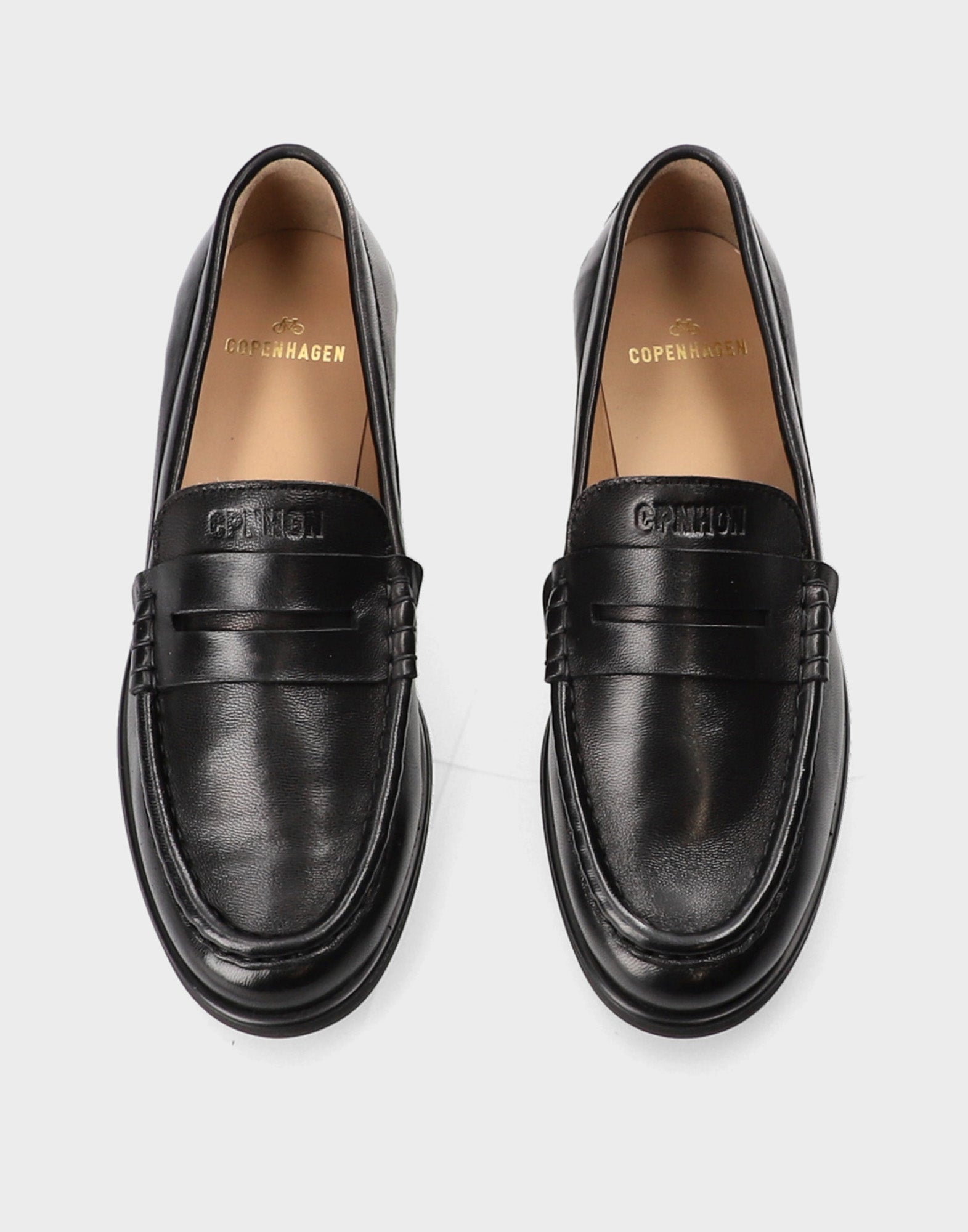 COPENHAGEN Mocassini Sleek in Pelle Liscia Neri