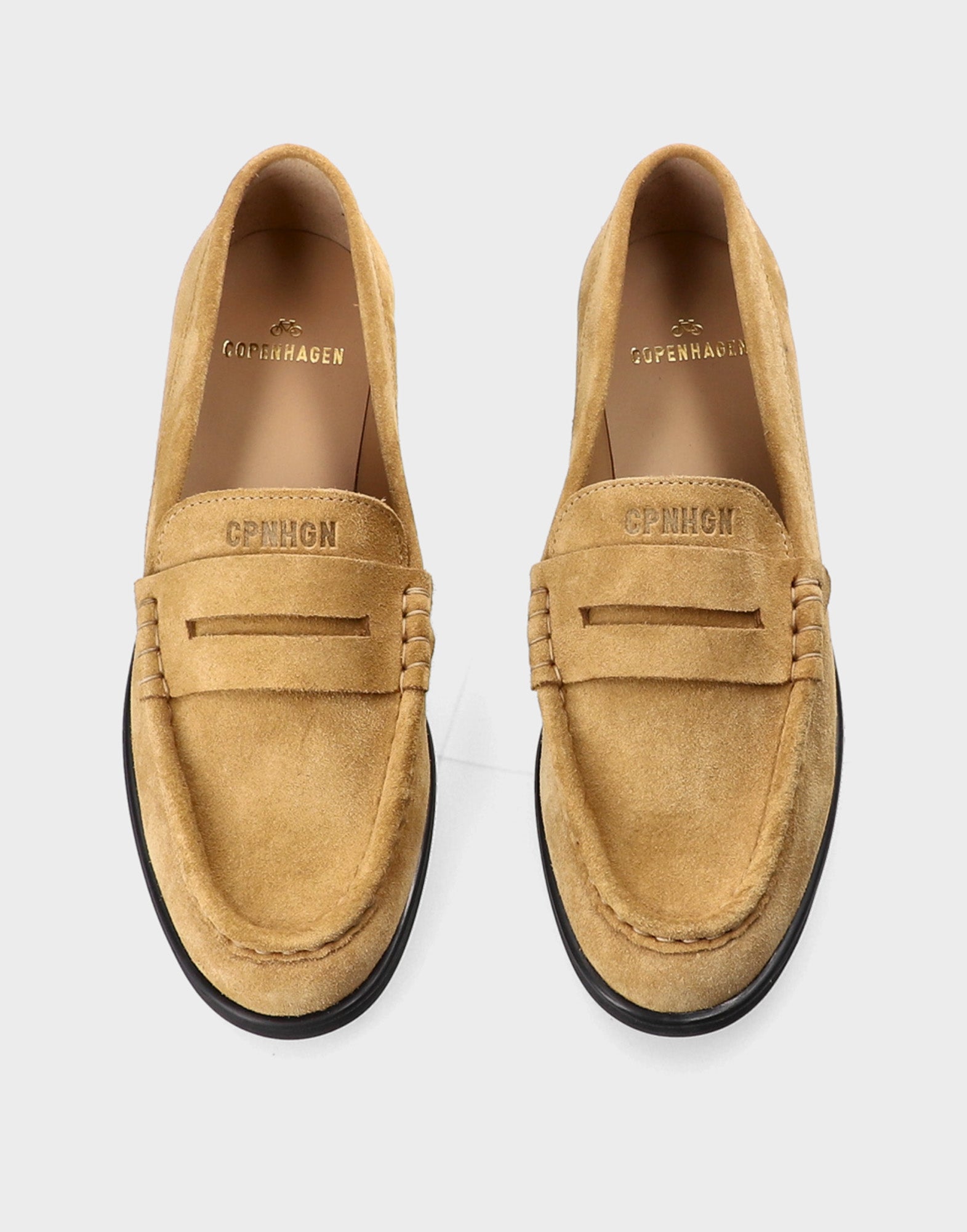 COPENHAGEN Mocassini Sleek in Suede Caramello