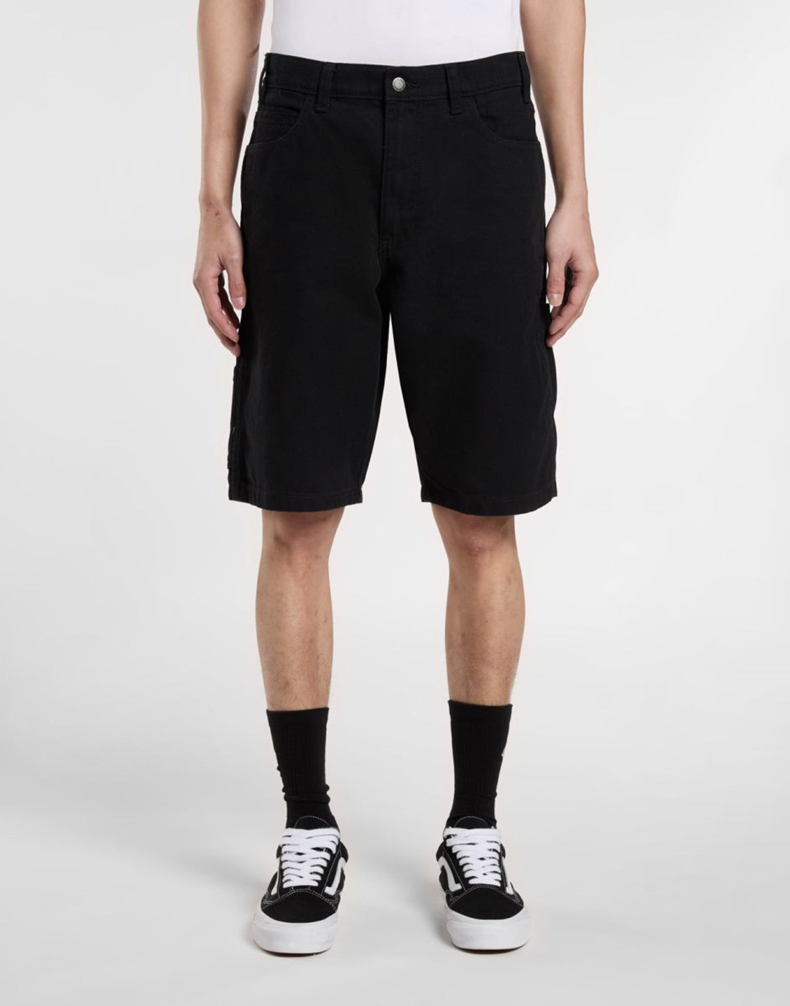 DICKIES Bermuda Carpenter Duck Canvas Stone Washed Black