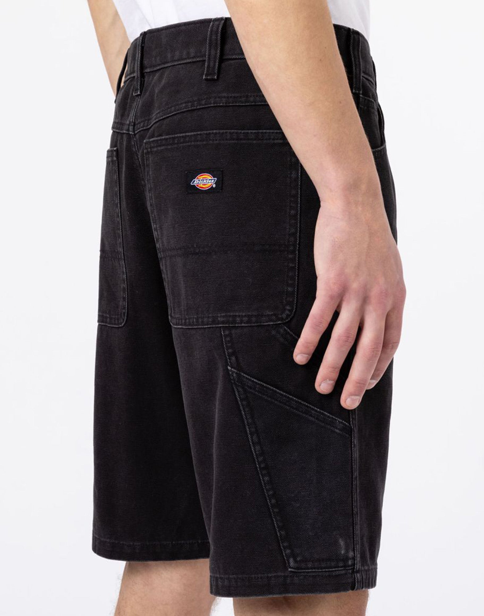 DICKIES Bermuda Carpenter Duck Canvas Stone Washed Black