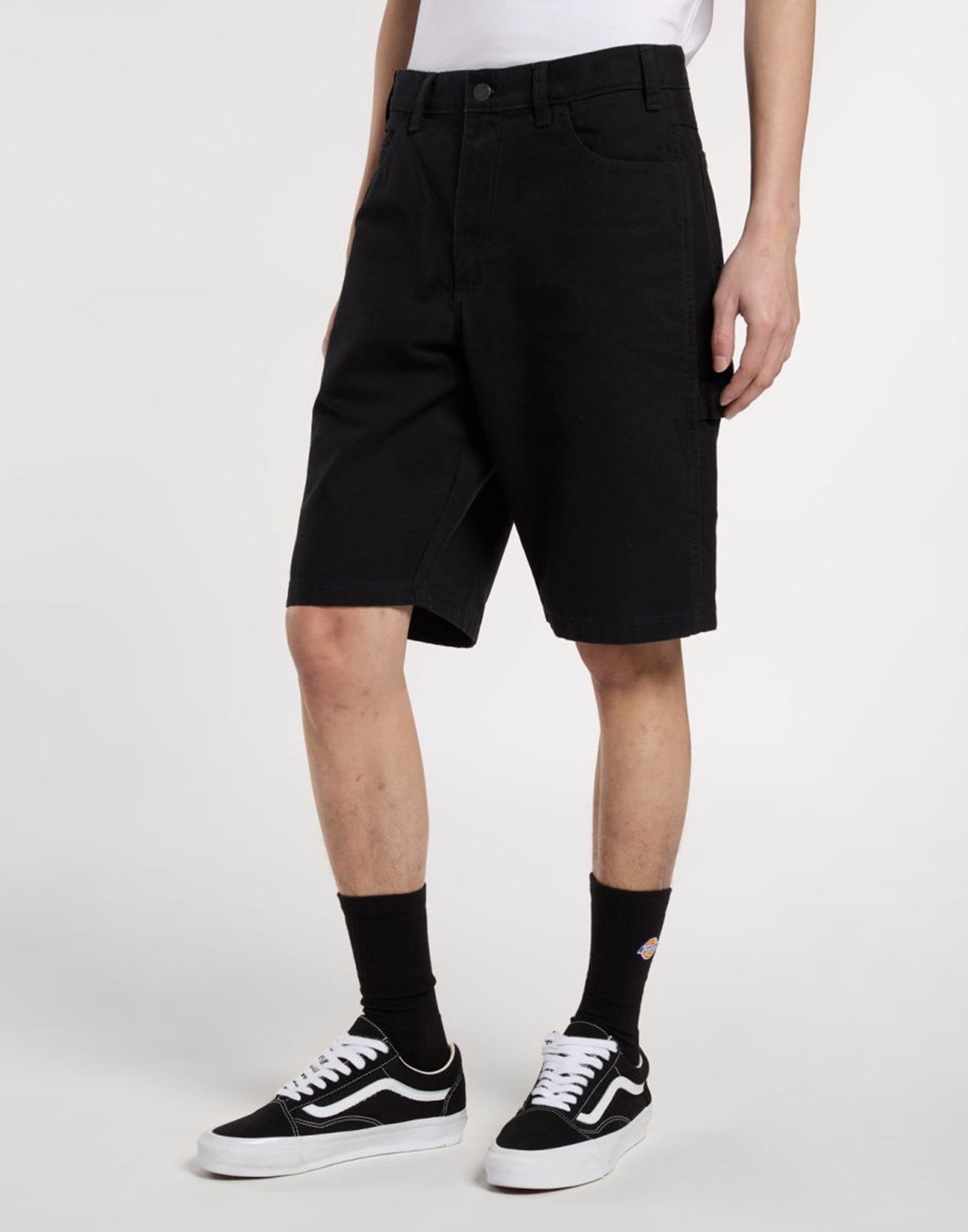 DICKIES Bermuda Carpenter Duck Canvas Stone Washed Black