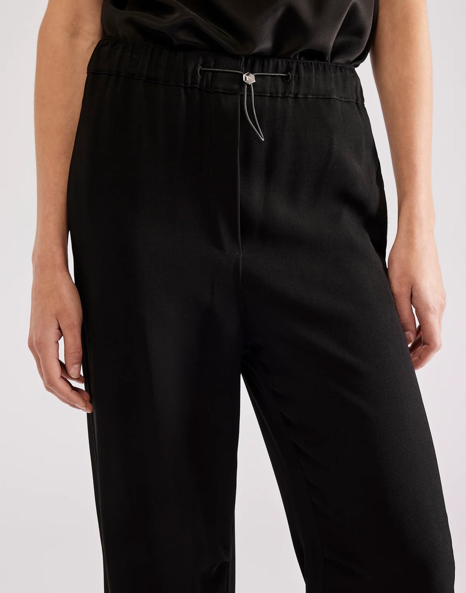 ERIKA CAVALLINI Pantalone Cargo in Cadì Nero